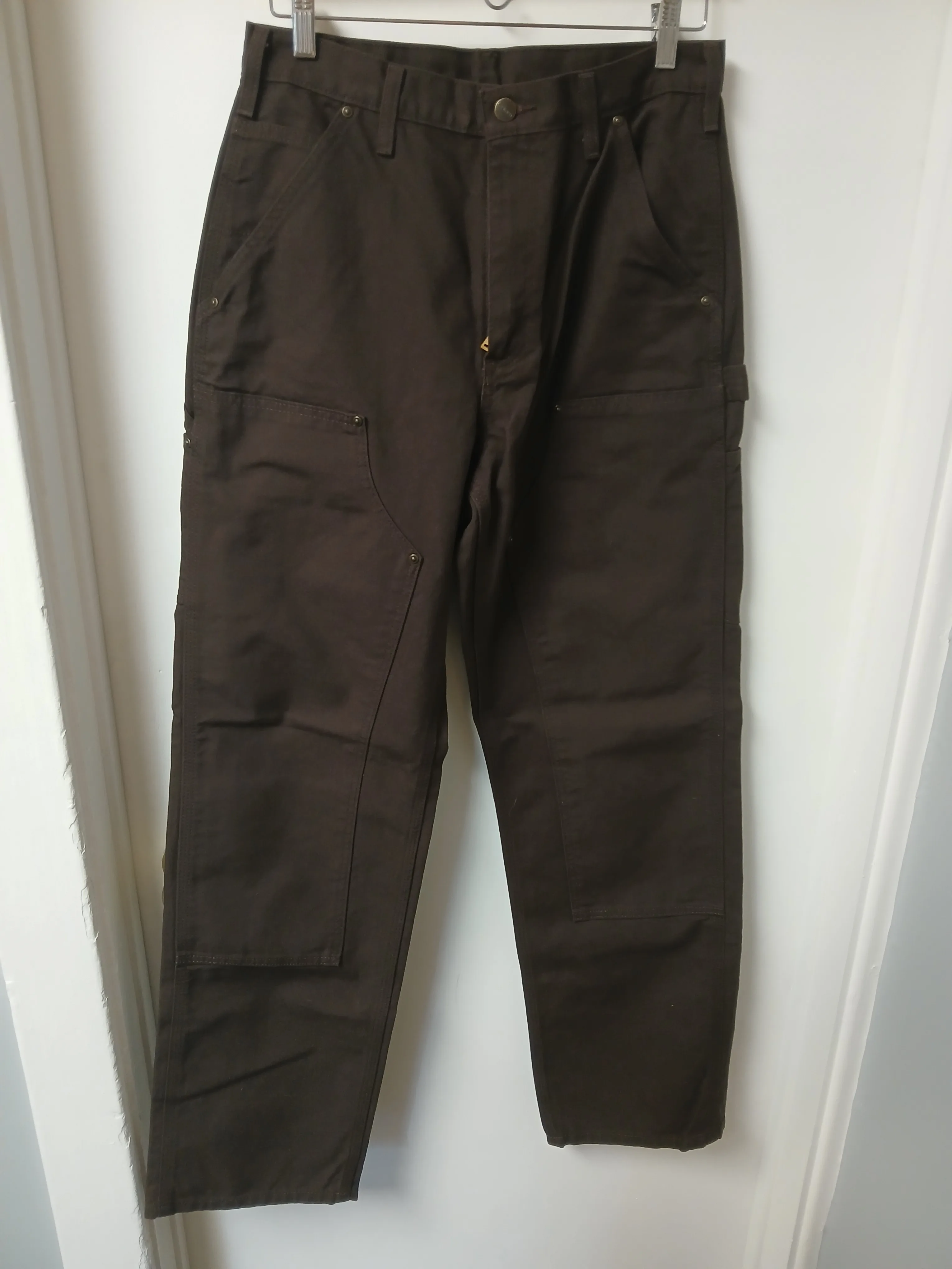 Carhartt Washed Duck Double Front Dungaree Jeans (B136-M) image indicator(2)