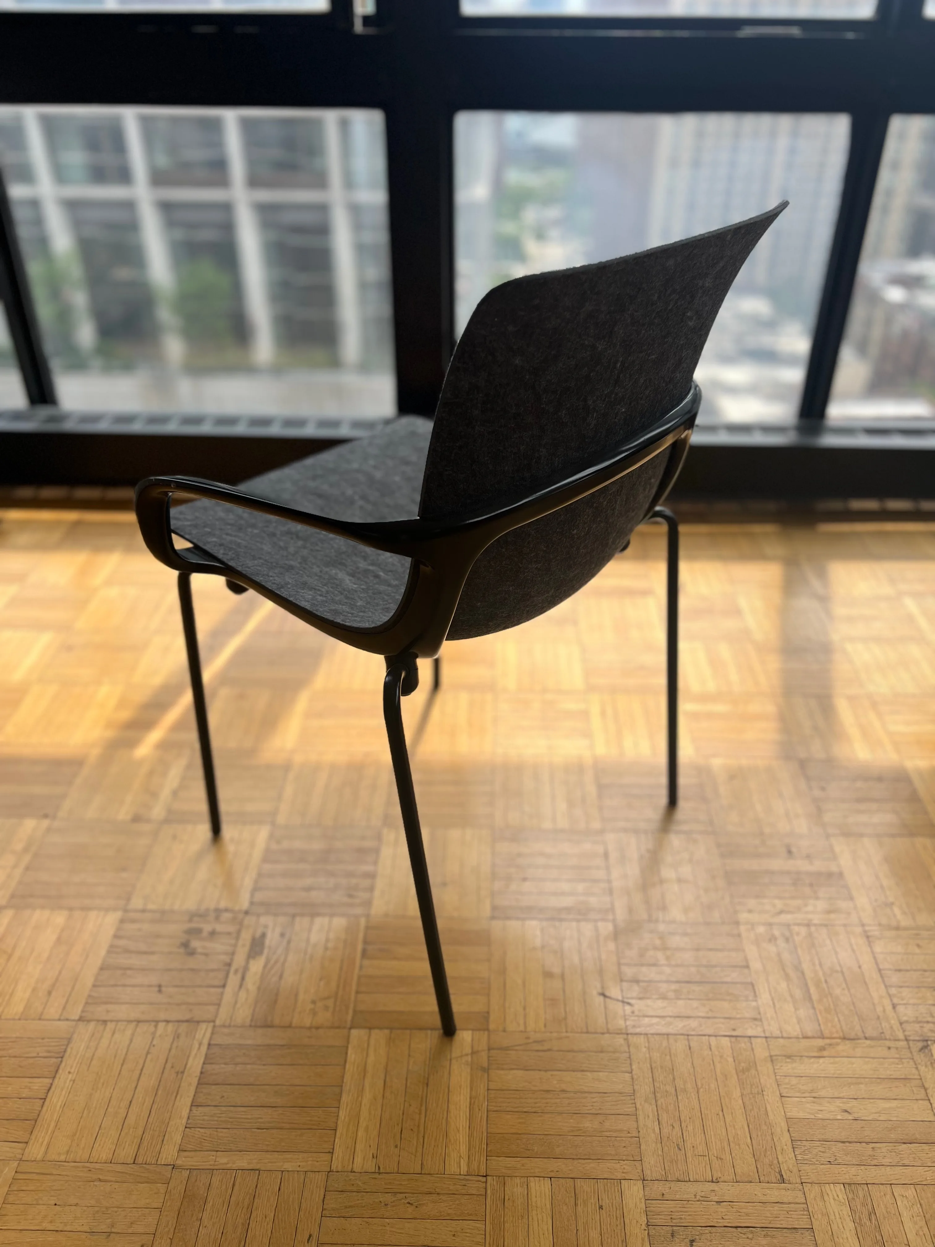 Keilhauer Epix Chair black frame charcoal felt image indicator(4)