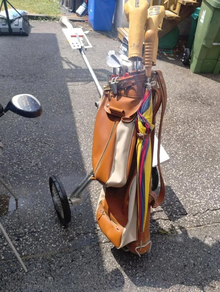Vintage Club Set Truline Bag (England) Arnold Palmer Golf Cart thumbnail