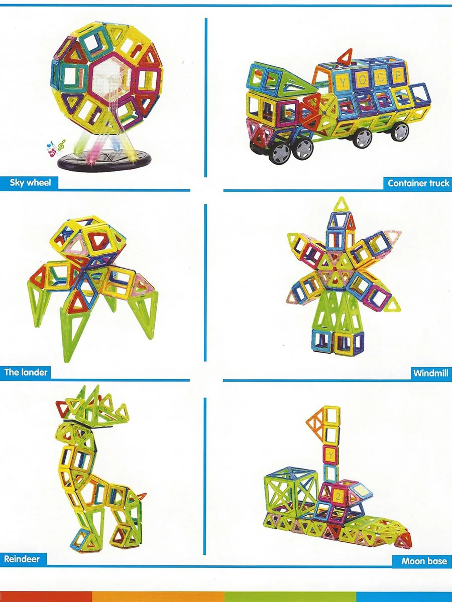 198 pcs Educational Kids Building Blocks Toys 3D Magnetic Sets image indicator(7)