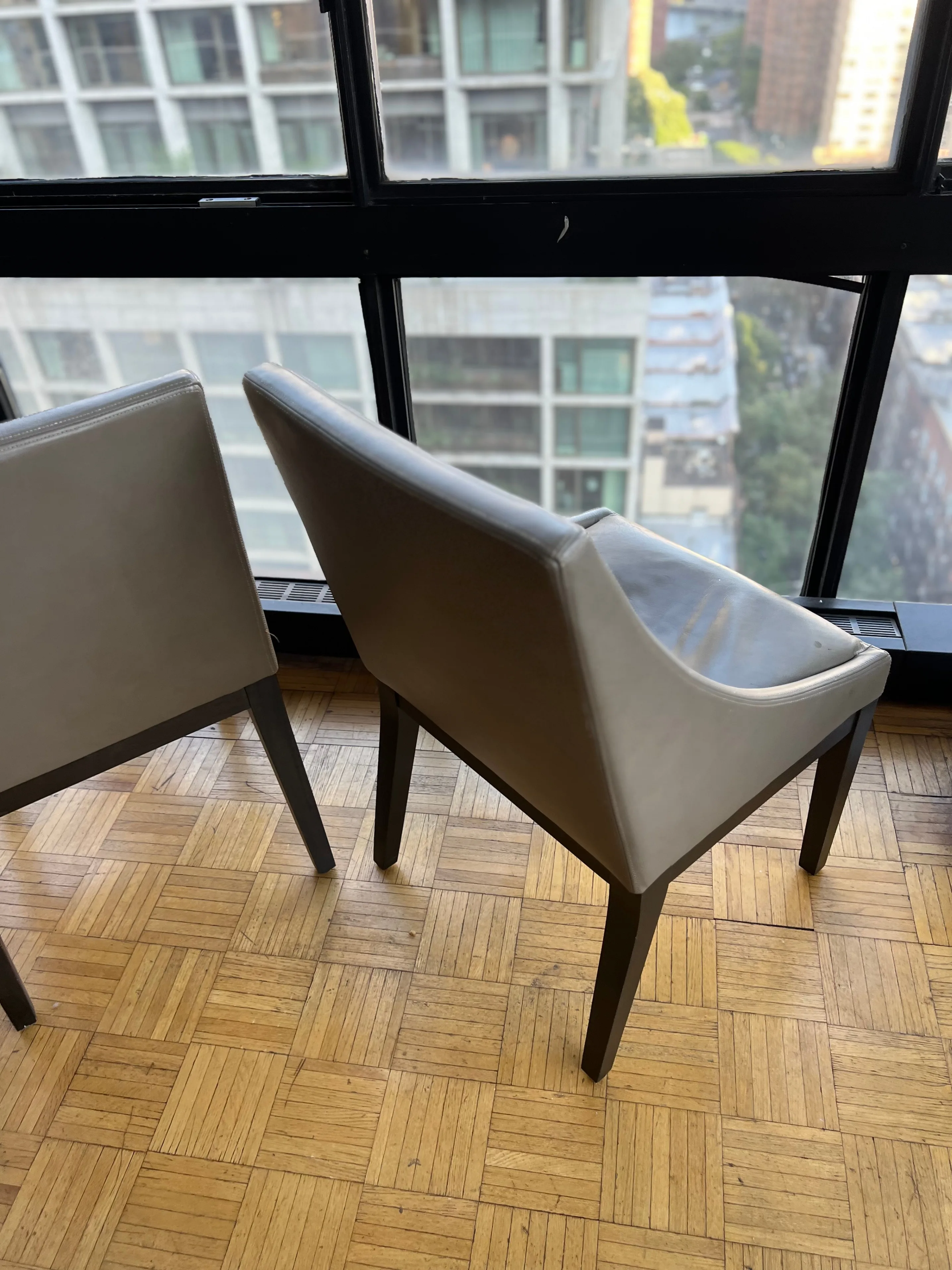 Leather Slope Dining Chairs by West Elm, Set of 2 image indicator(5)