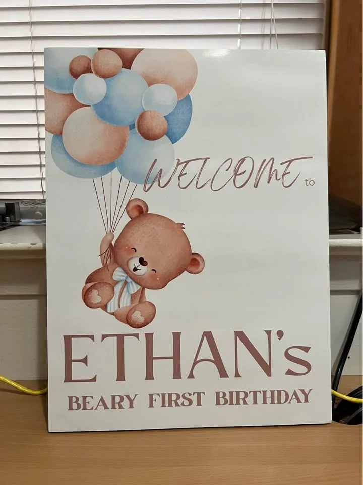 Ethan First birthday sign thumbnail