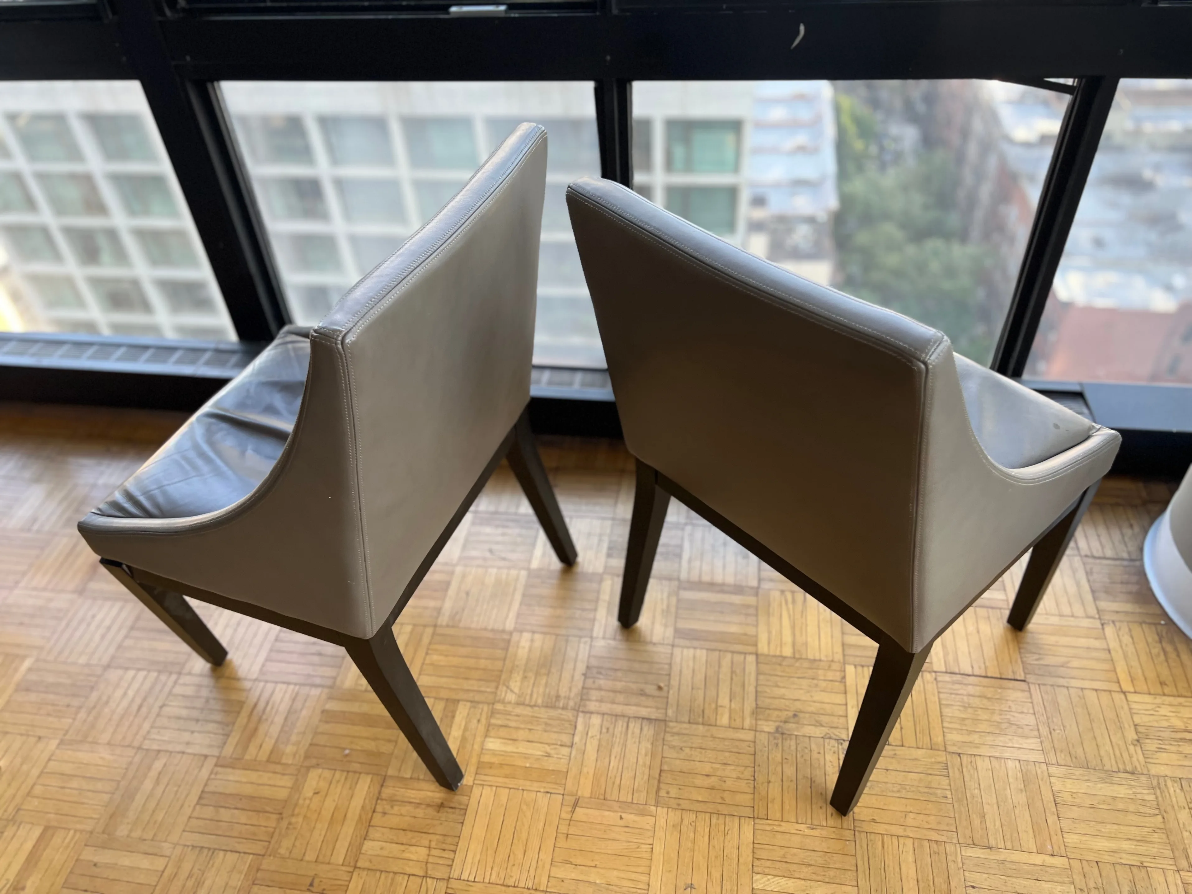 Leather Slope Dining Chairs by West Elm, Set of 2 image indicator(6)