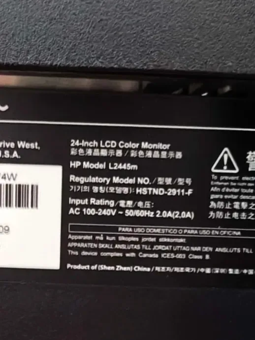HP 24" LCD Color Monitor image indicator(3)