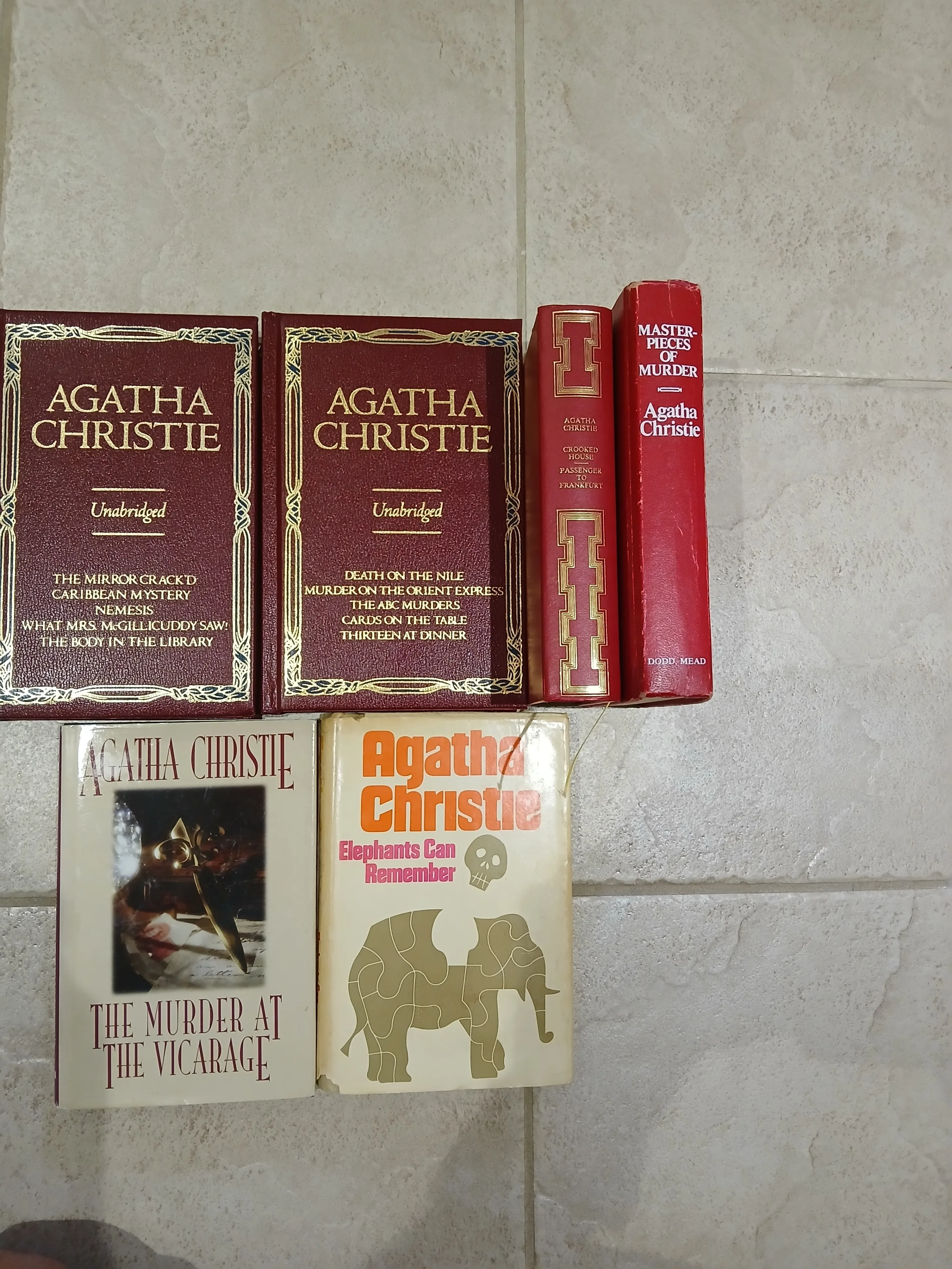 6 AGATHA CHRISTIE hardcover books thumbnail