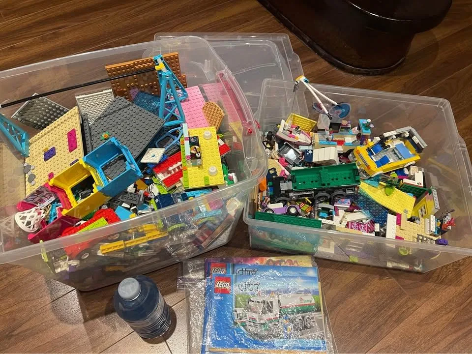 Two bins of original Lego , excellent condition! image indicator(2)