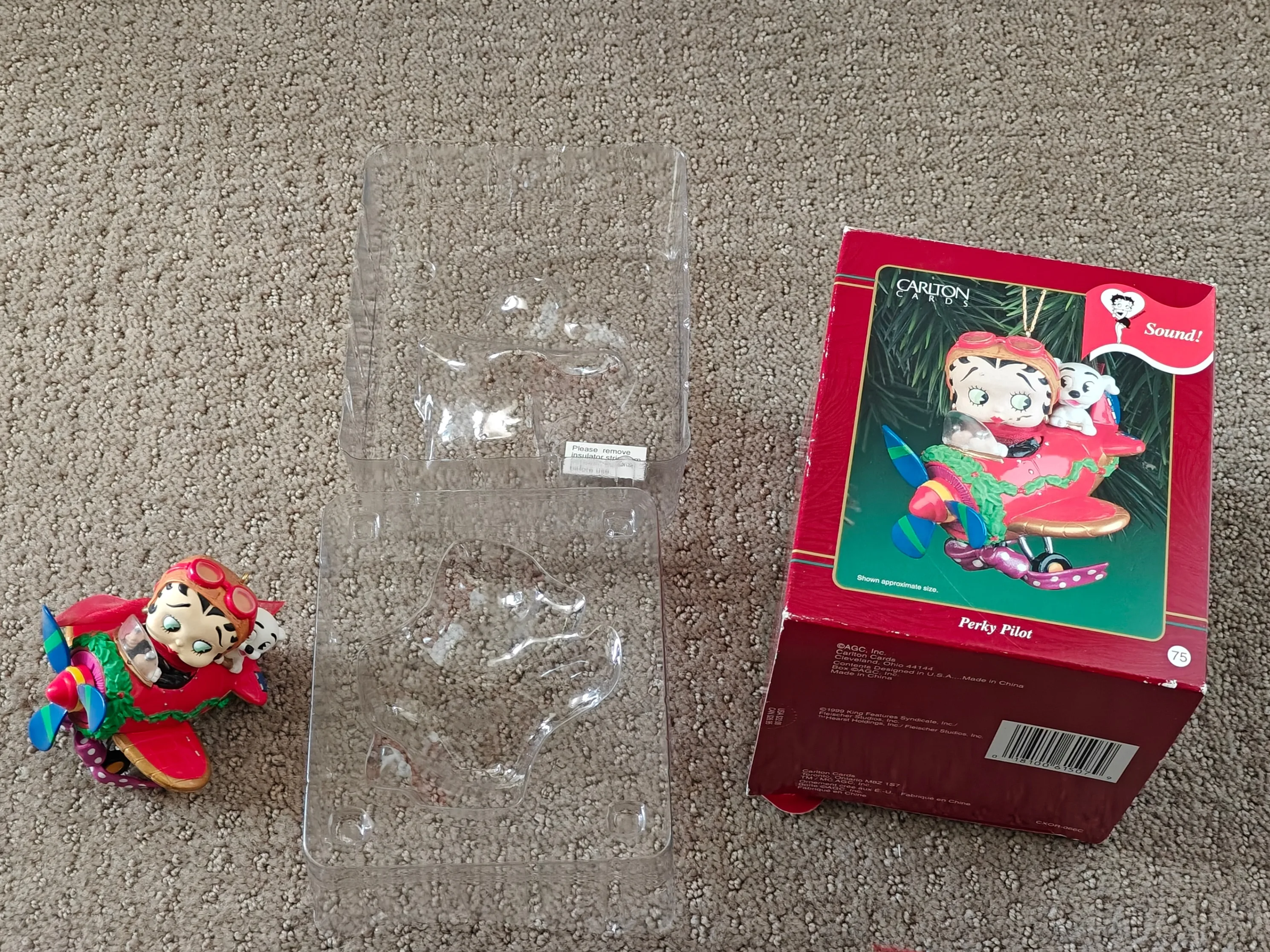 Betty Boop Carlton Christmas Ornament - Perky Pilot thumbnail
