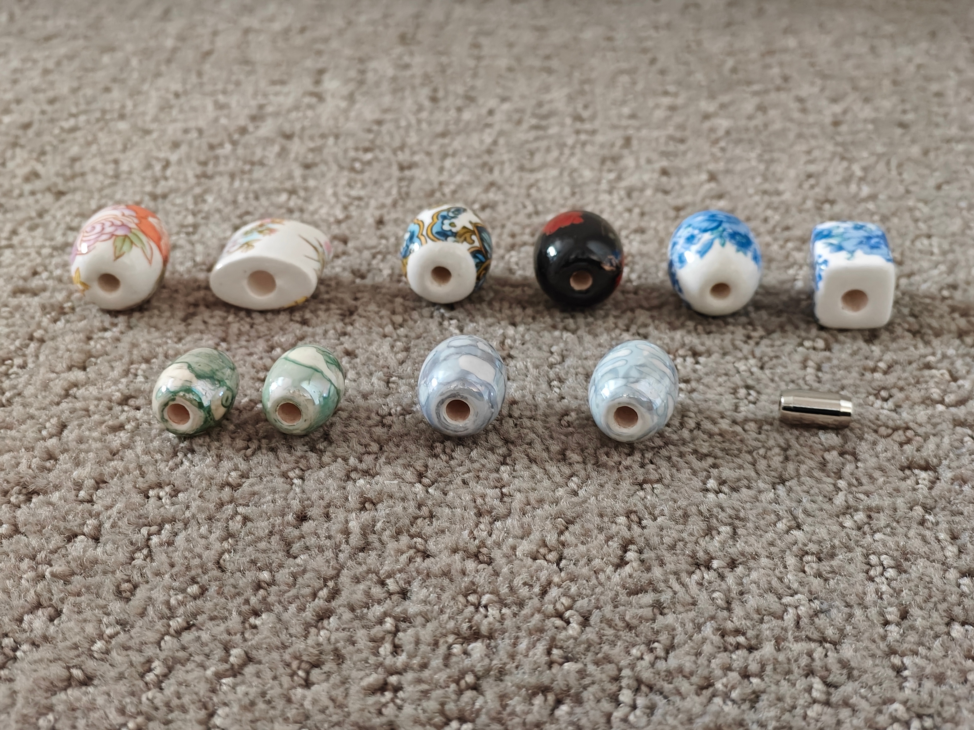 Various Artisan Glass Beads - Set of 10 - Jewelry Making - photo 3