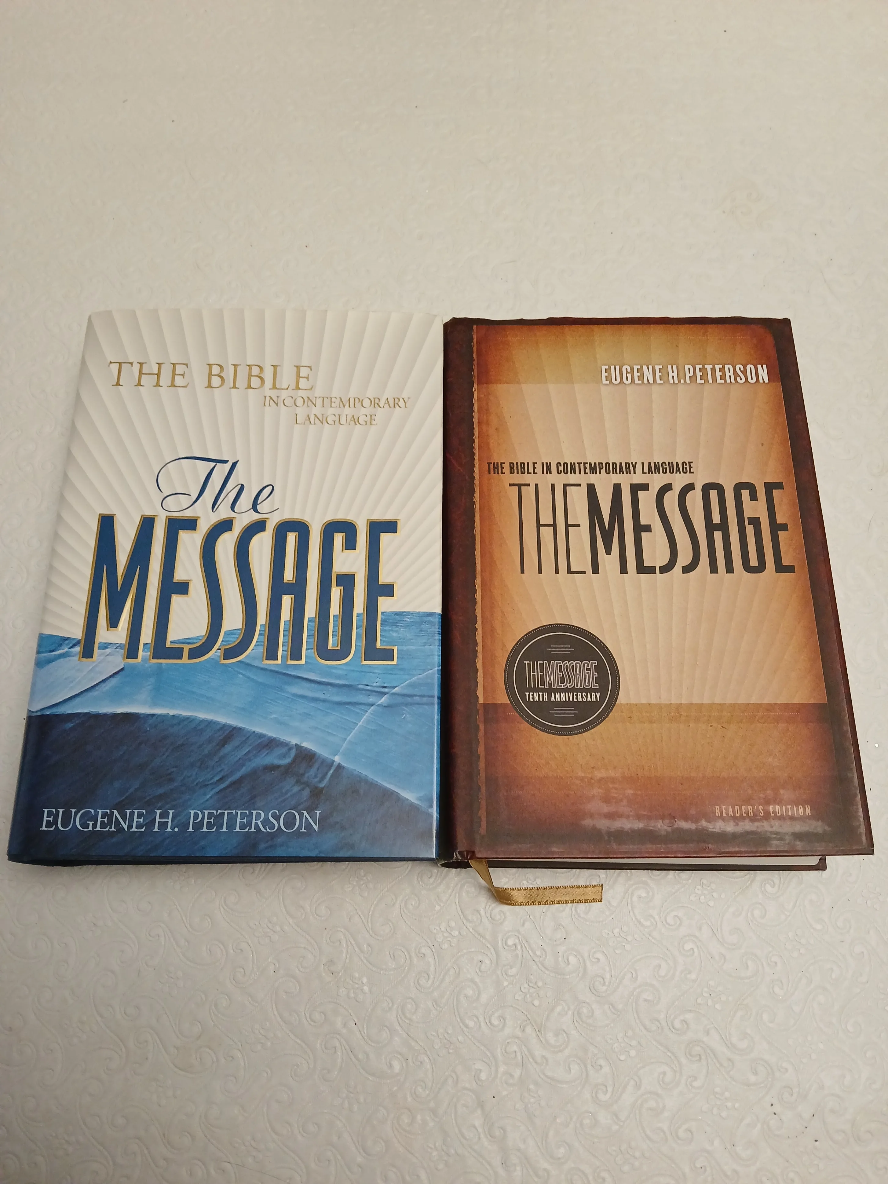 2 BIBLES - the Message in Contemporary Language by E Peterson thumbnail