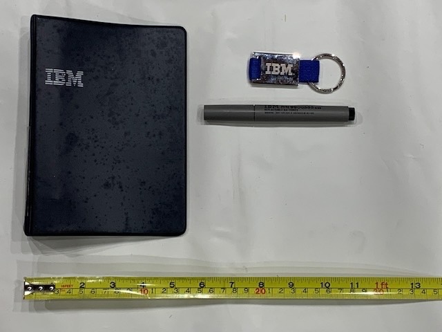 IBM Memorabilia - Binder, Keychain and Flashlight