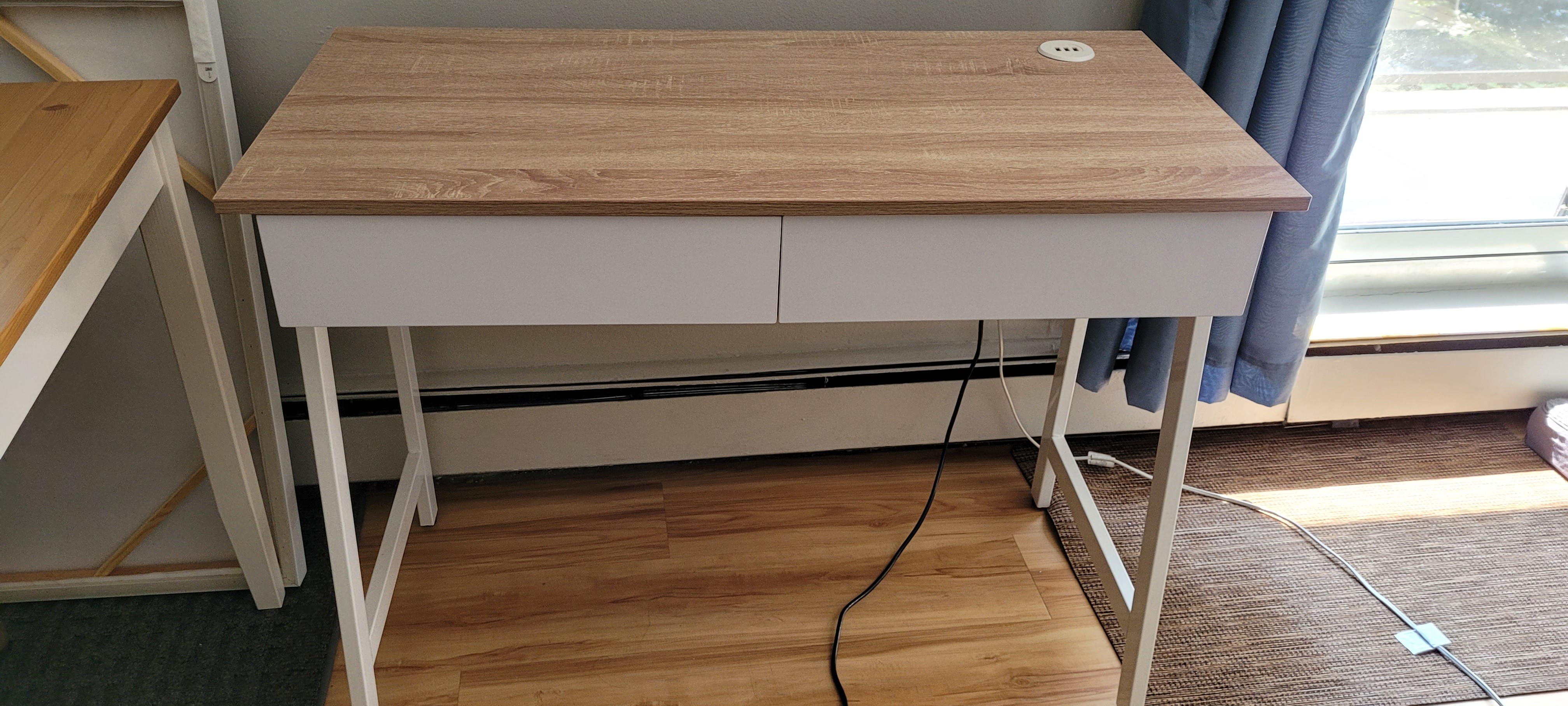 Light Wood Desk with USB Ports – Great Condition!