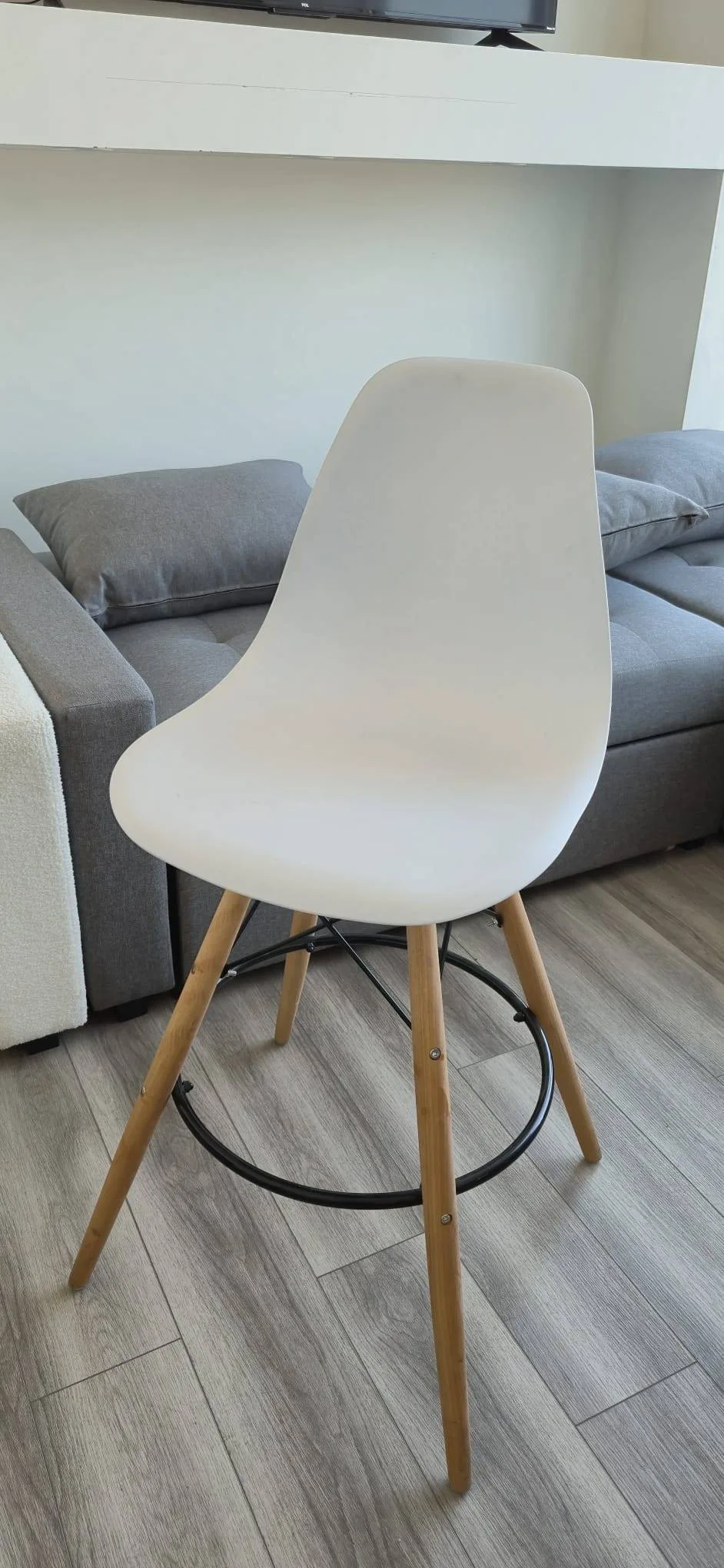 Beatiful Bar Chair with wooden Legs Eifel Model thumbnail