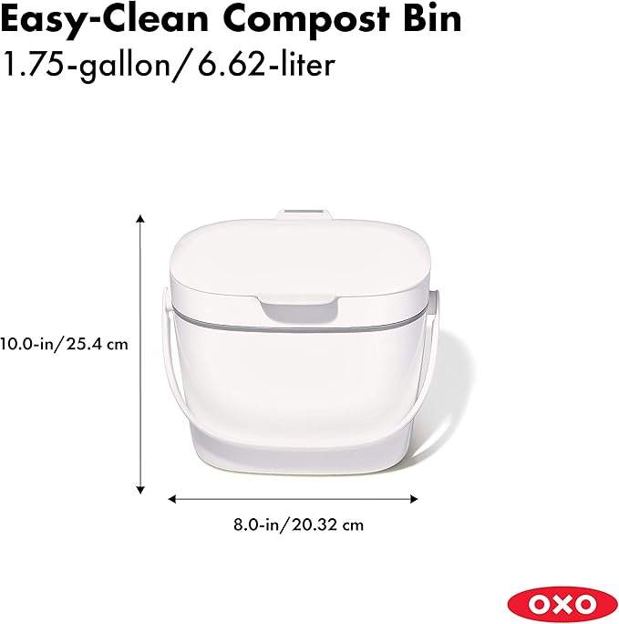 NEW OXO Good Grips Easy-Clean Compost Bin, 1.75 GAL/6.62 L - photo 4