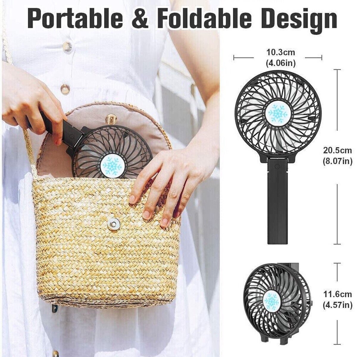 ALL 3 - Handheld Mini USB Powered Folding Fans - photo 5