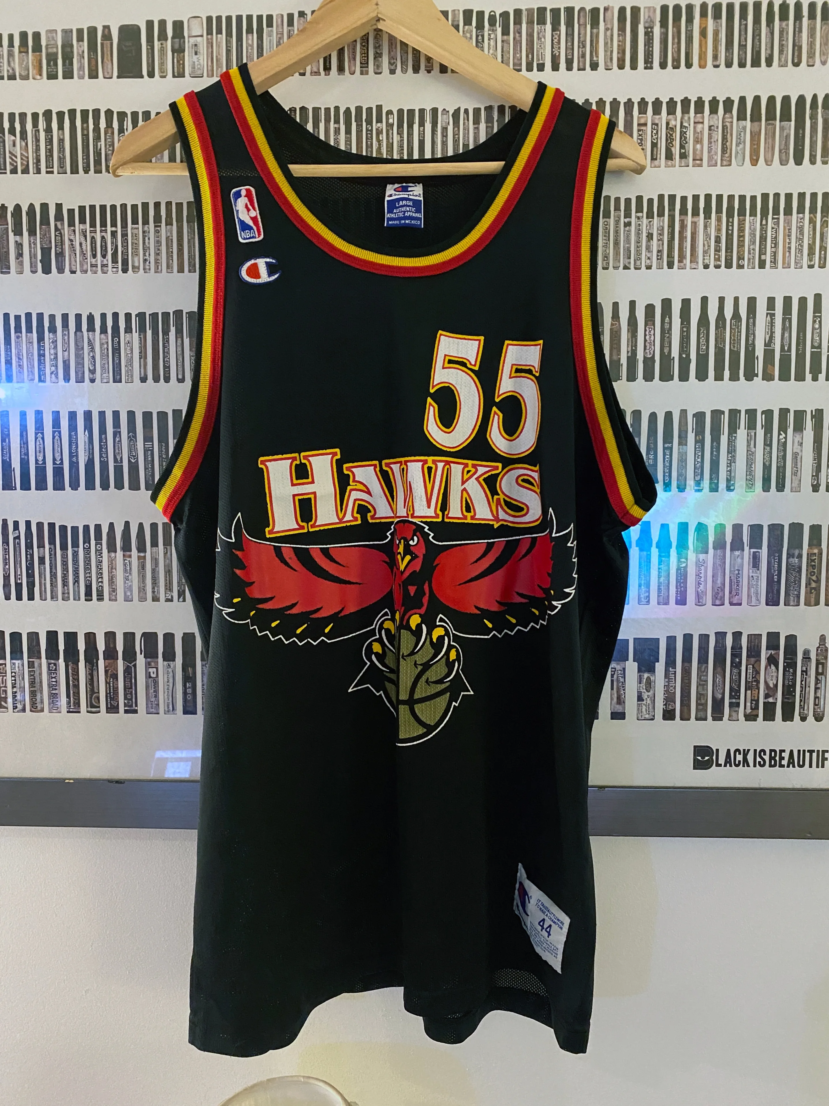 Champion - Atlanta Hawks Dikembe Mutombo vintage jersey (1997) L thumbnail