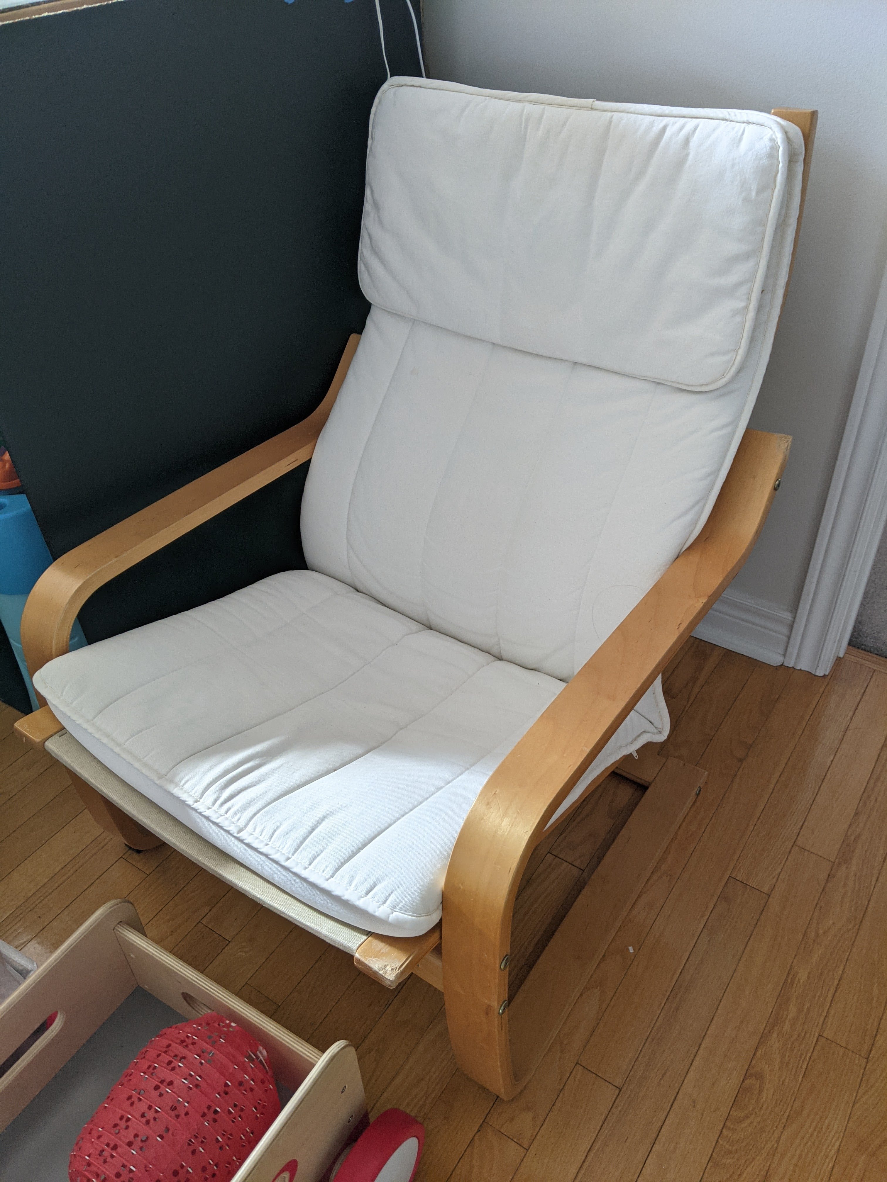 🇨🇦 IKEA POÄNG Armchair, birch veneer/white