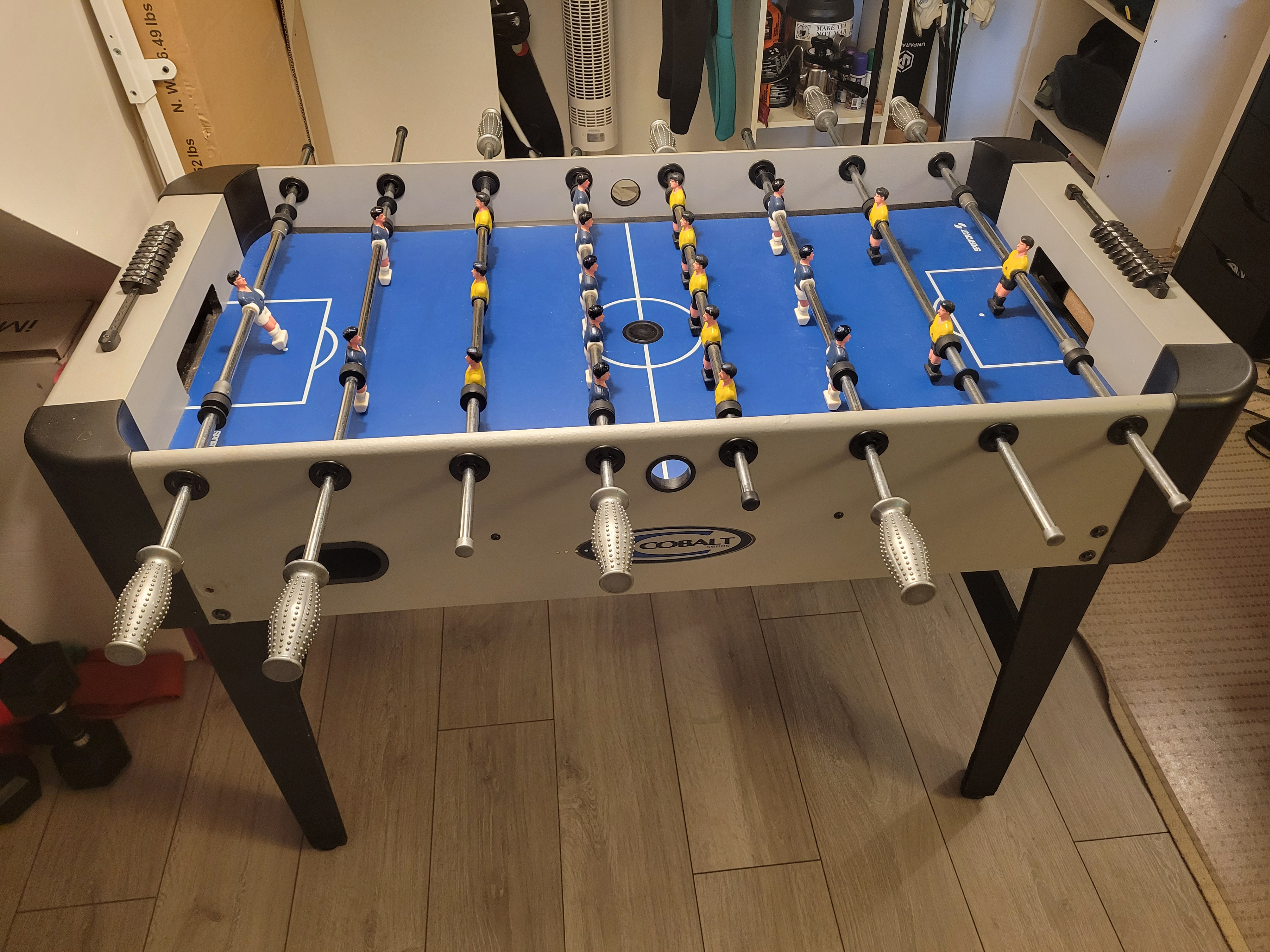 Cobalt Foosball Table – Excellent Condition + 5 Balls Included