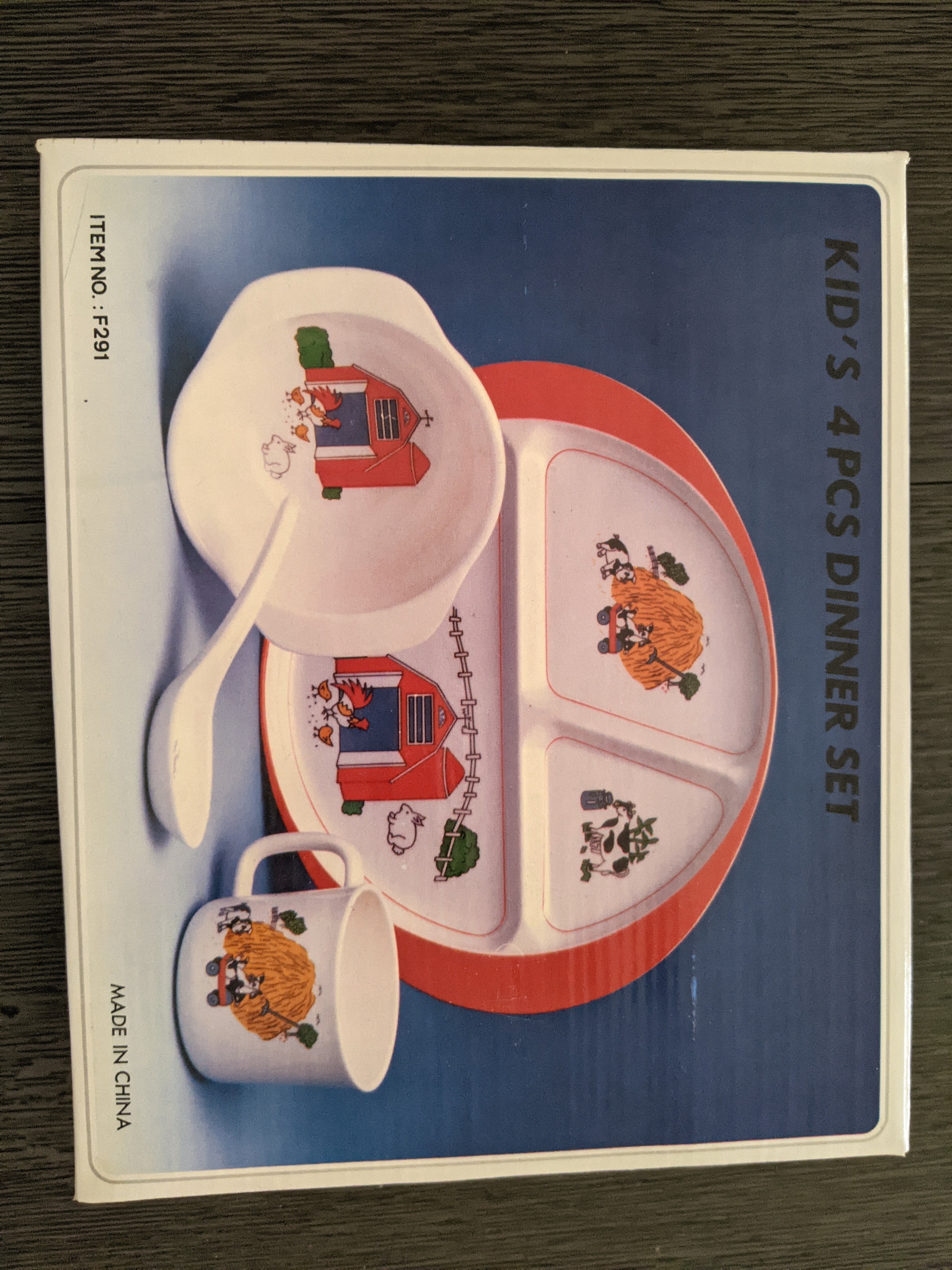 🇨🇦 Kid's 4-Piece Dinner Set: Plate, Bowl, Cup, Spoon - photo 2