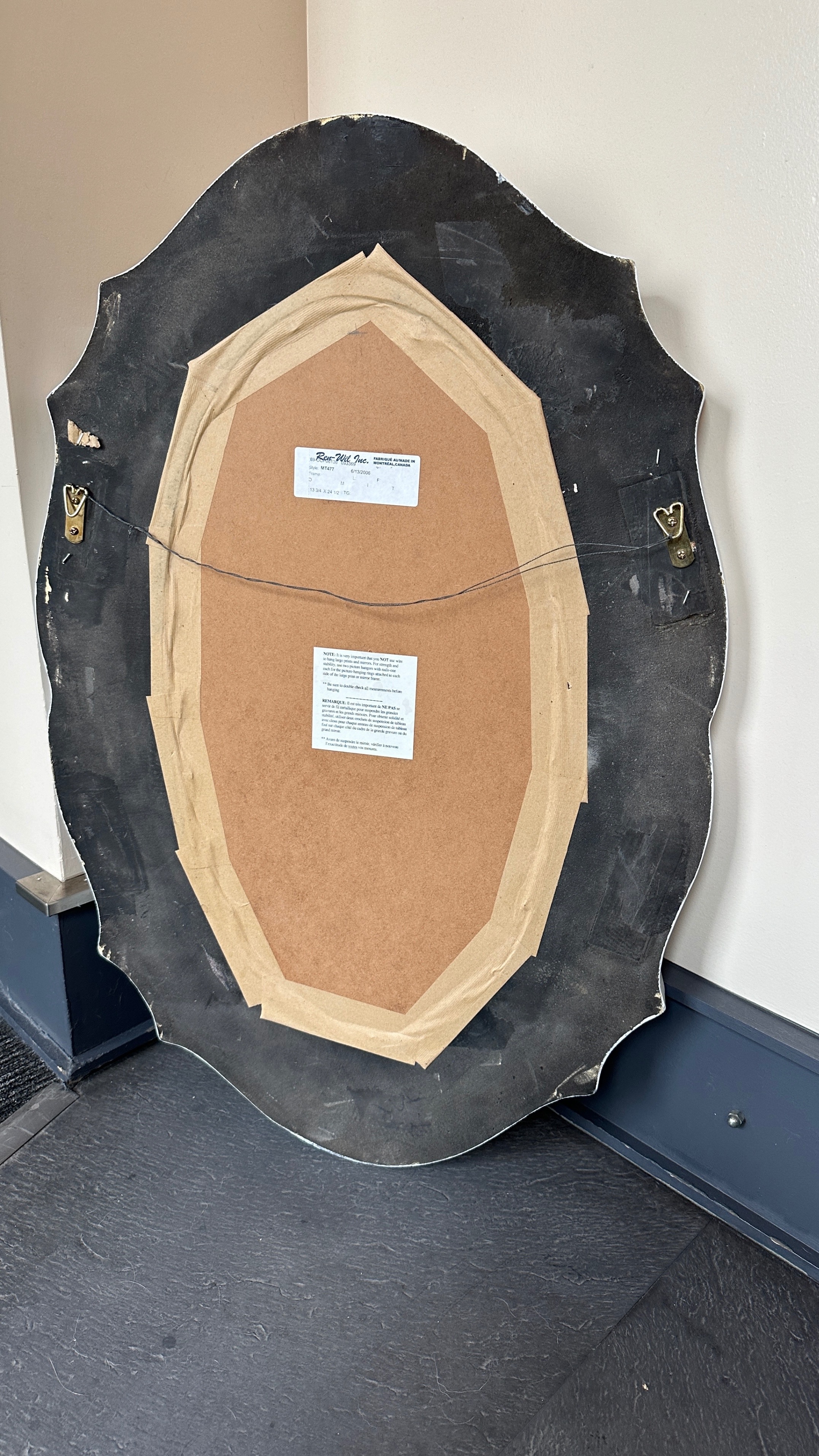 Large Vintage Victorian Oval Mirror - photo 5