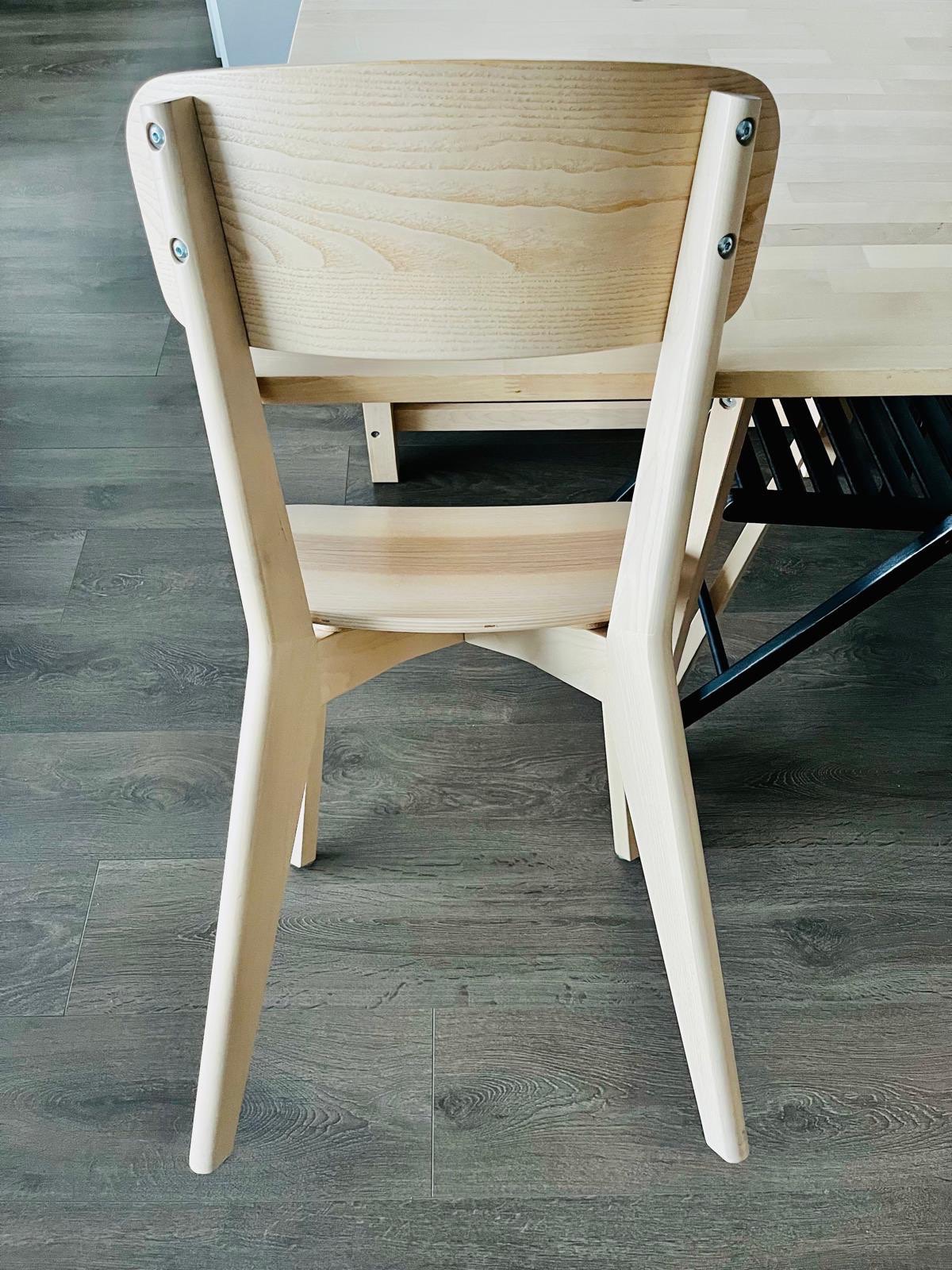 IKEA LISABO Chair – Ash Veneer with Beige Seat Pad - photo 3