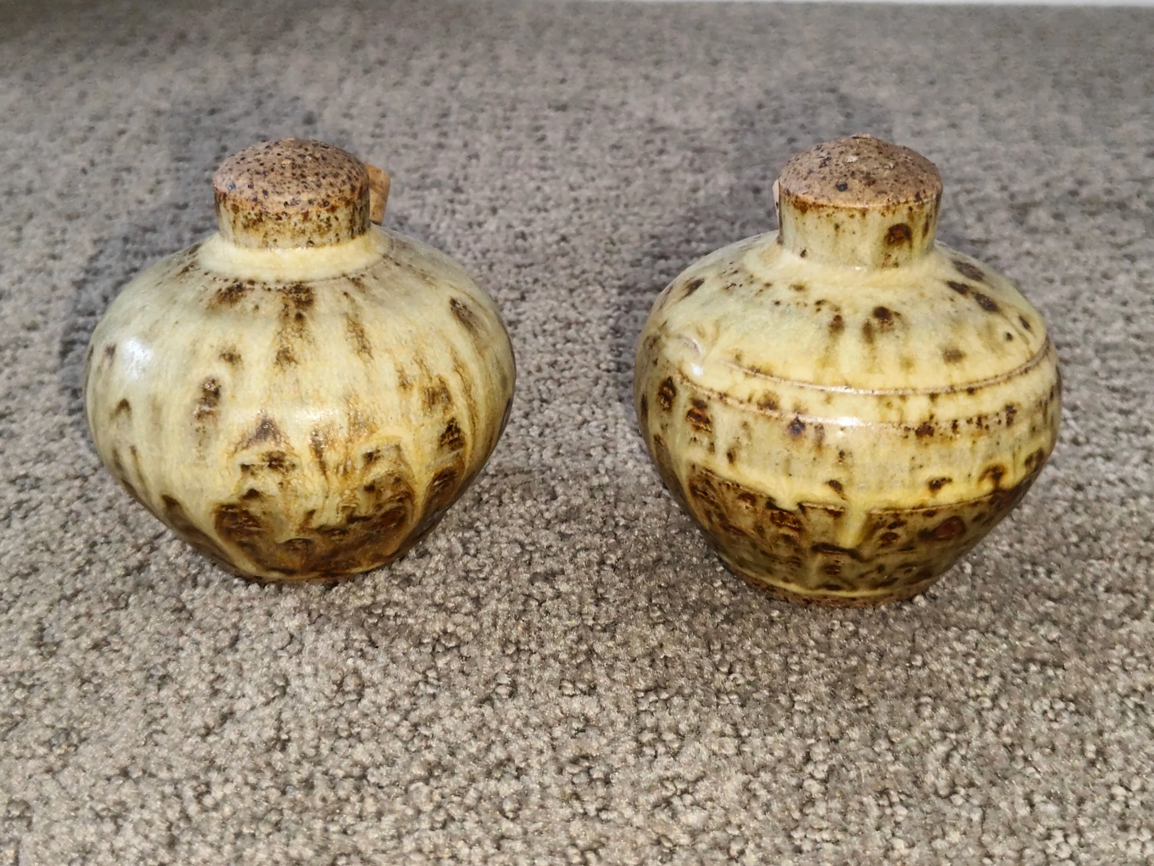 Artisan Pottery Salt & Pepper Shakers - Rustic Glaze image indicator(4)