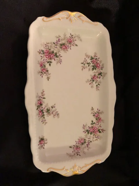 Lavender Rose Sandwich Plate thumbnail
