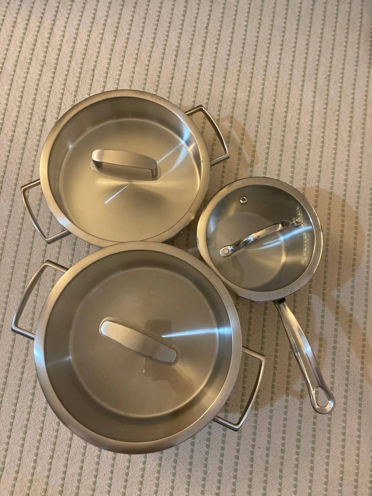 Stainless Steel Pot Set – 2 Zwilling, 1 Meyer (Individually OK) thumbnail