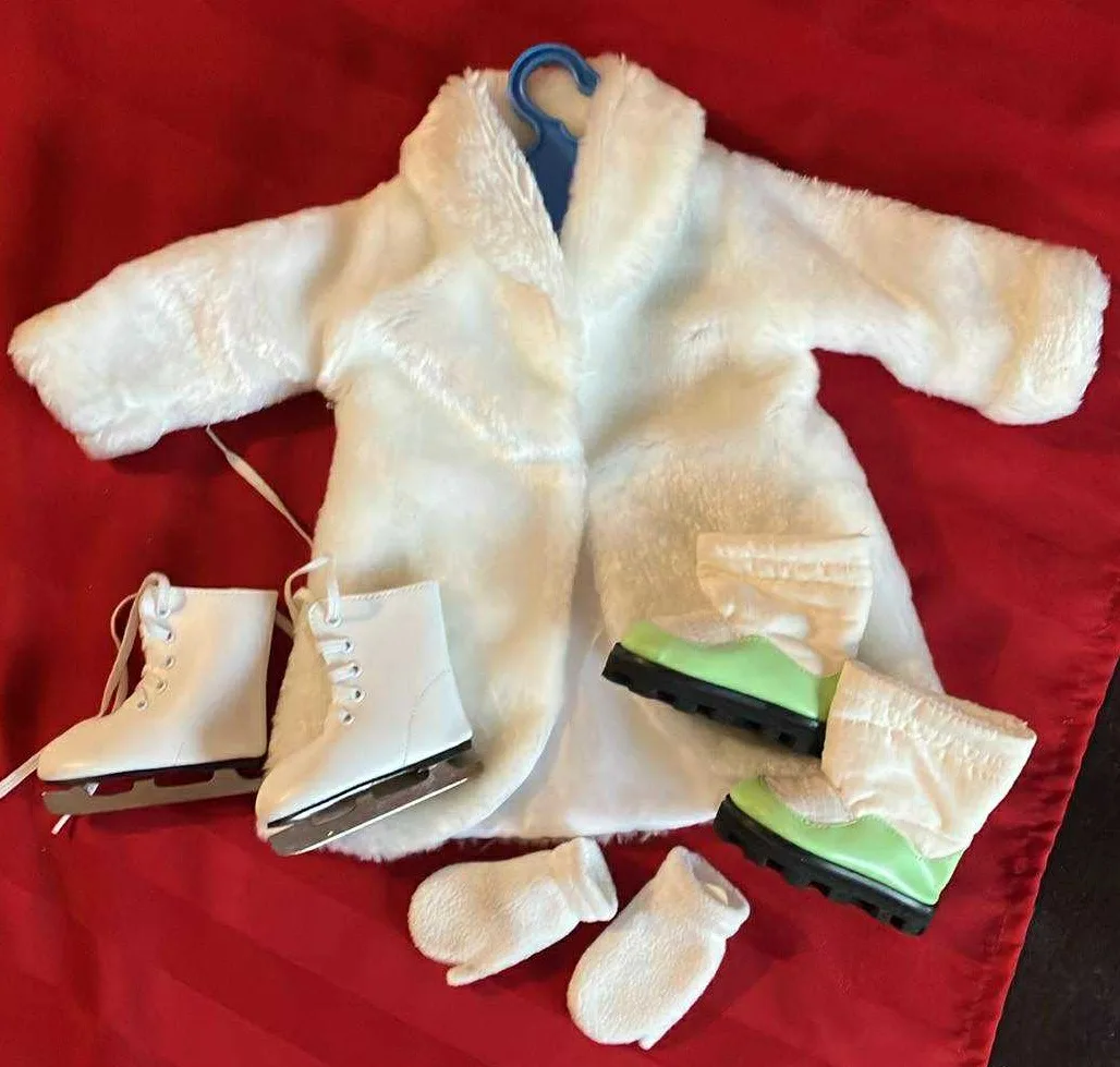 Maplelea Skates, Boots, Coat and Mitts with Hanger