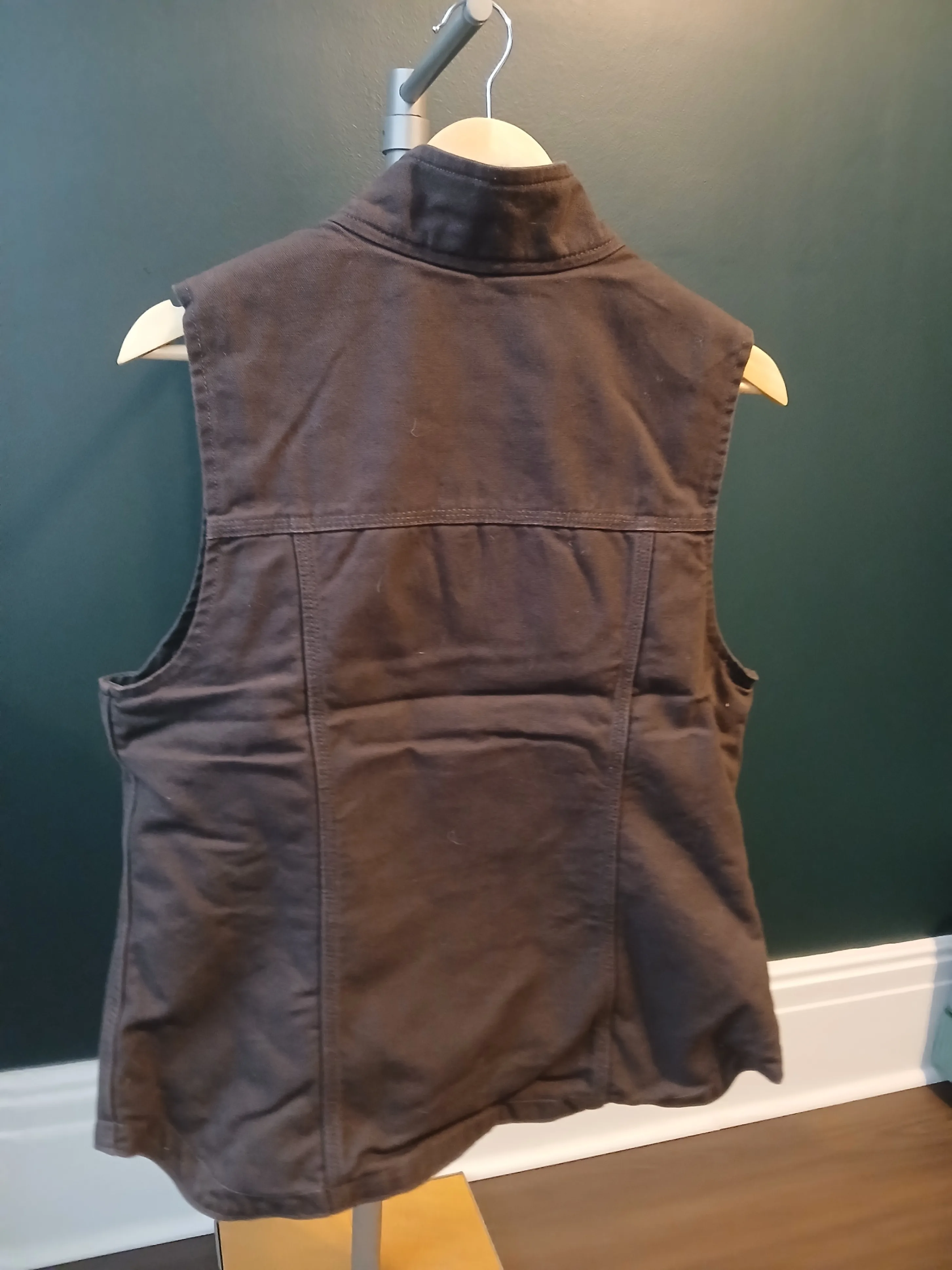 Dark Brown Carhartt Womens Sherpa-lined Vest  (Small, OV4277-W) image indicator(5)