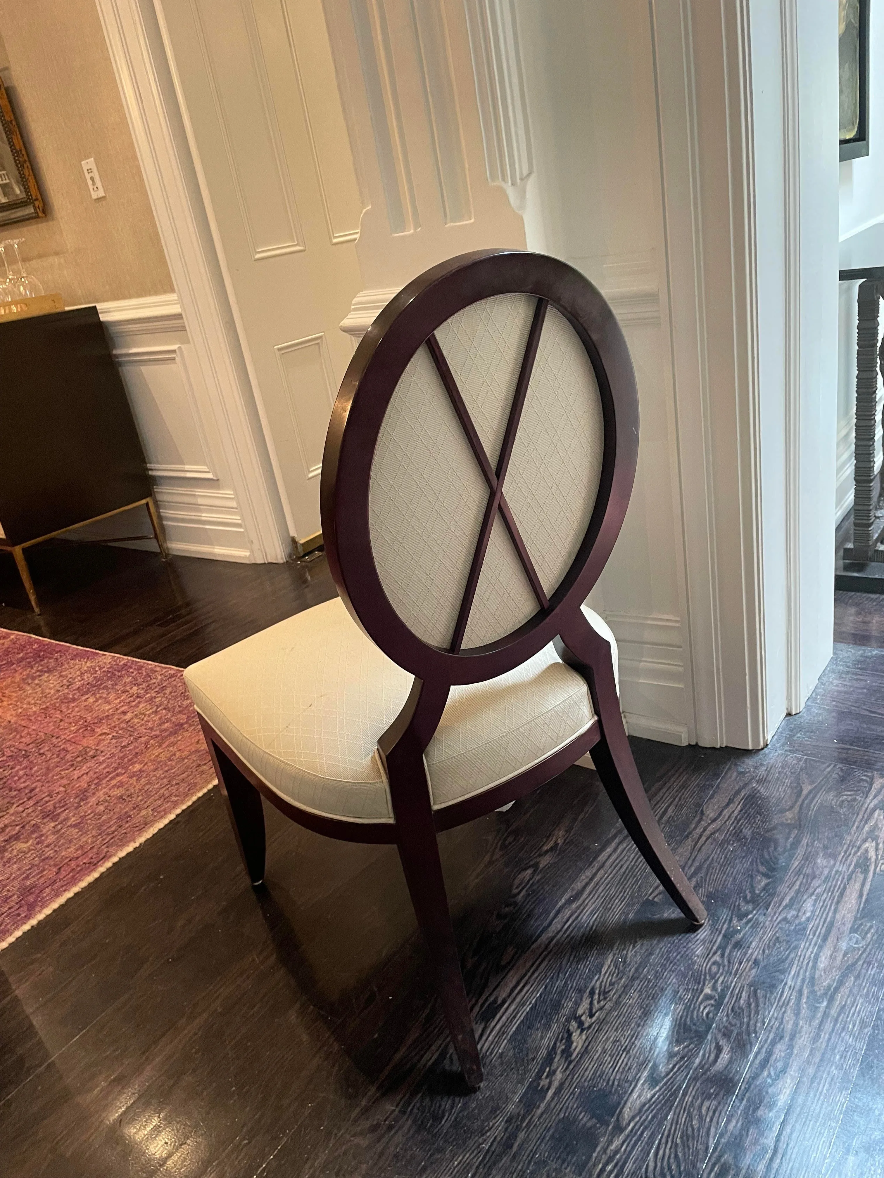 Dining chairs Oval cross back image indicator(2)