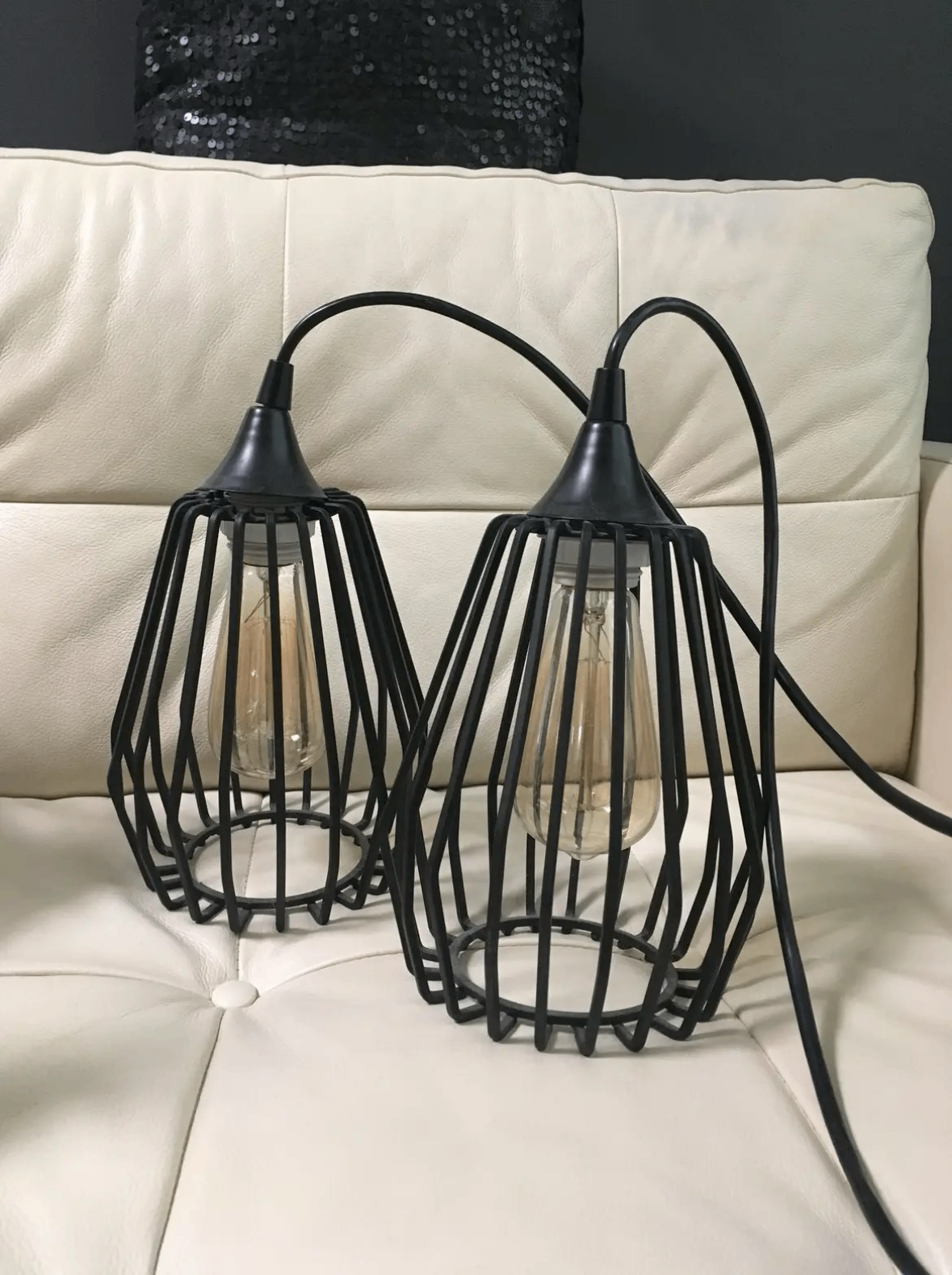 PAIR Industrial Black Cage Ceiling Lights