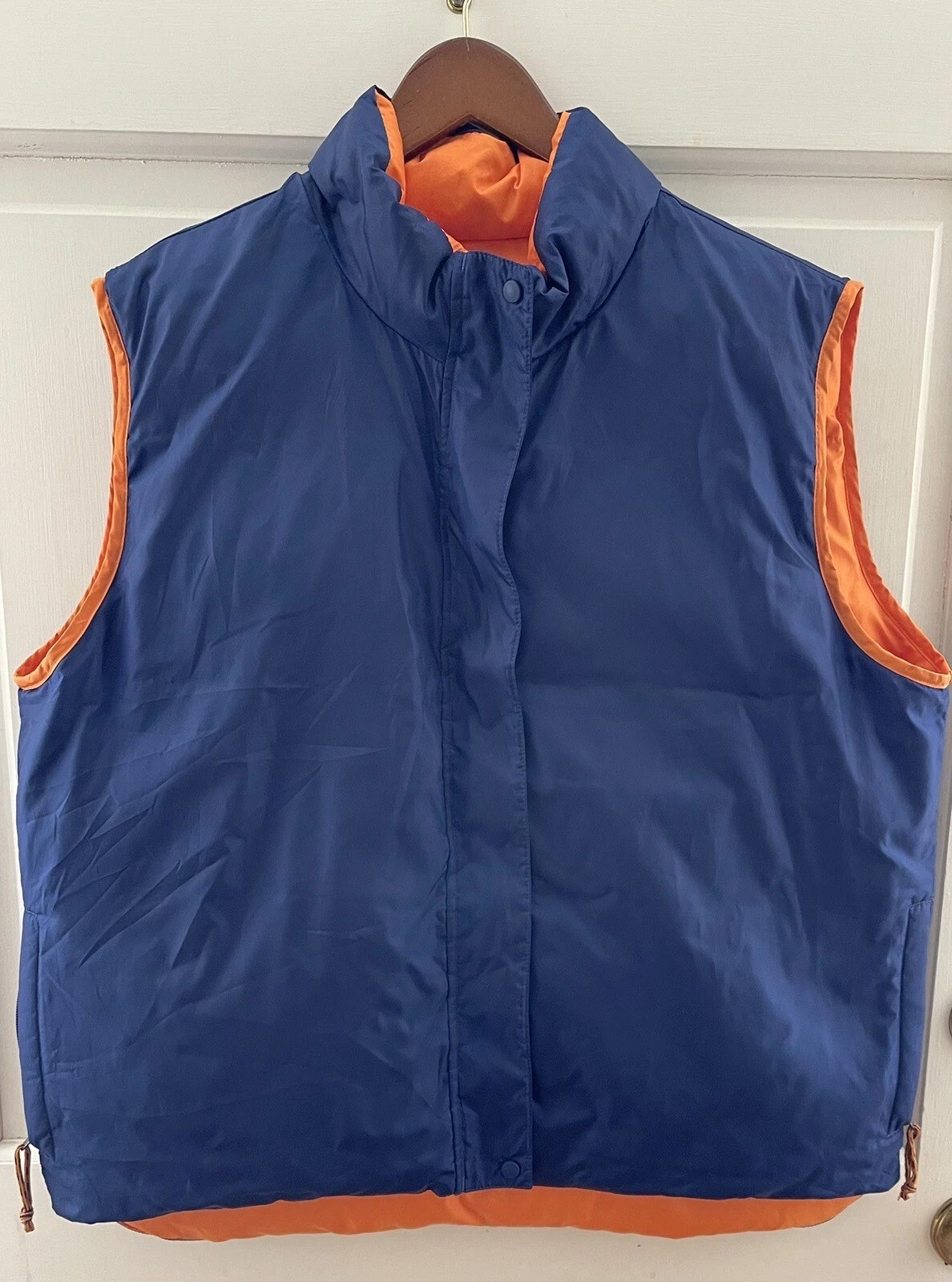 LL Bean Reversible Puffer Vest - Blue & Orange