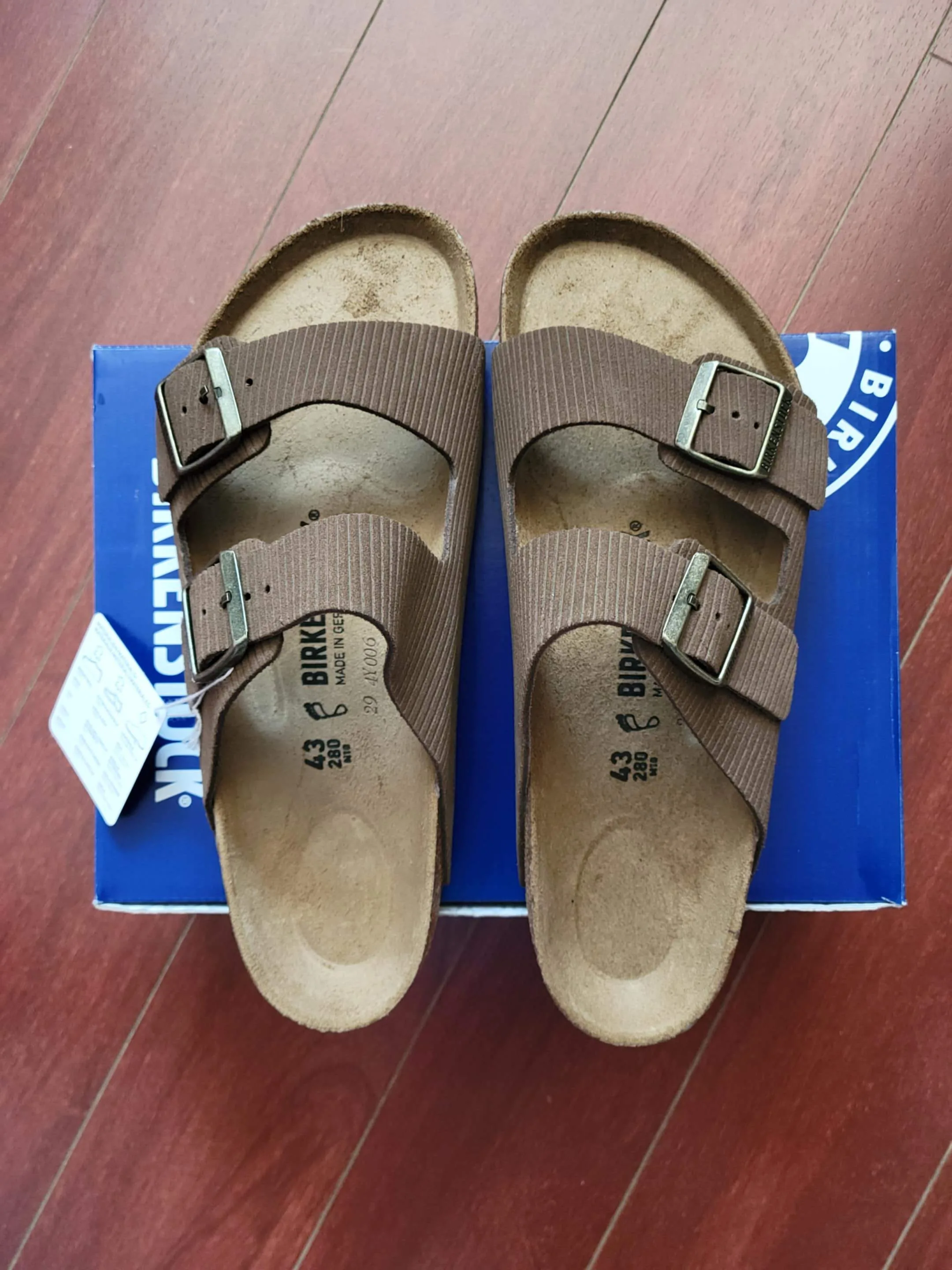Birkenstock Arizona Suede Leather Embossed - Corduroy Dark Tea thumbnail