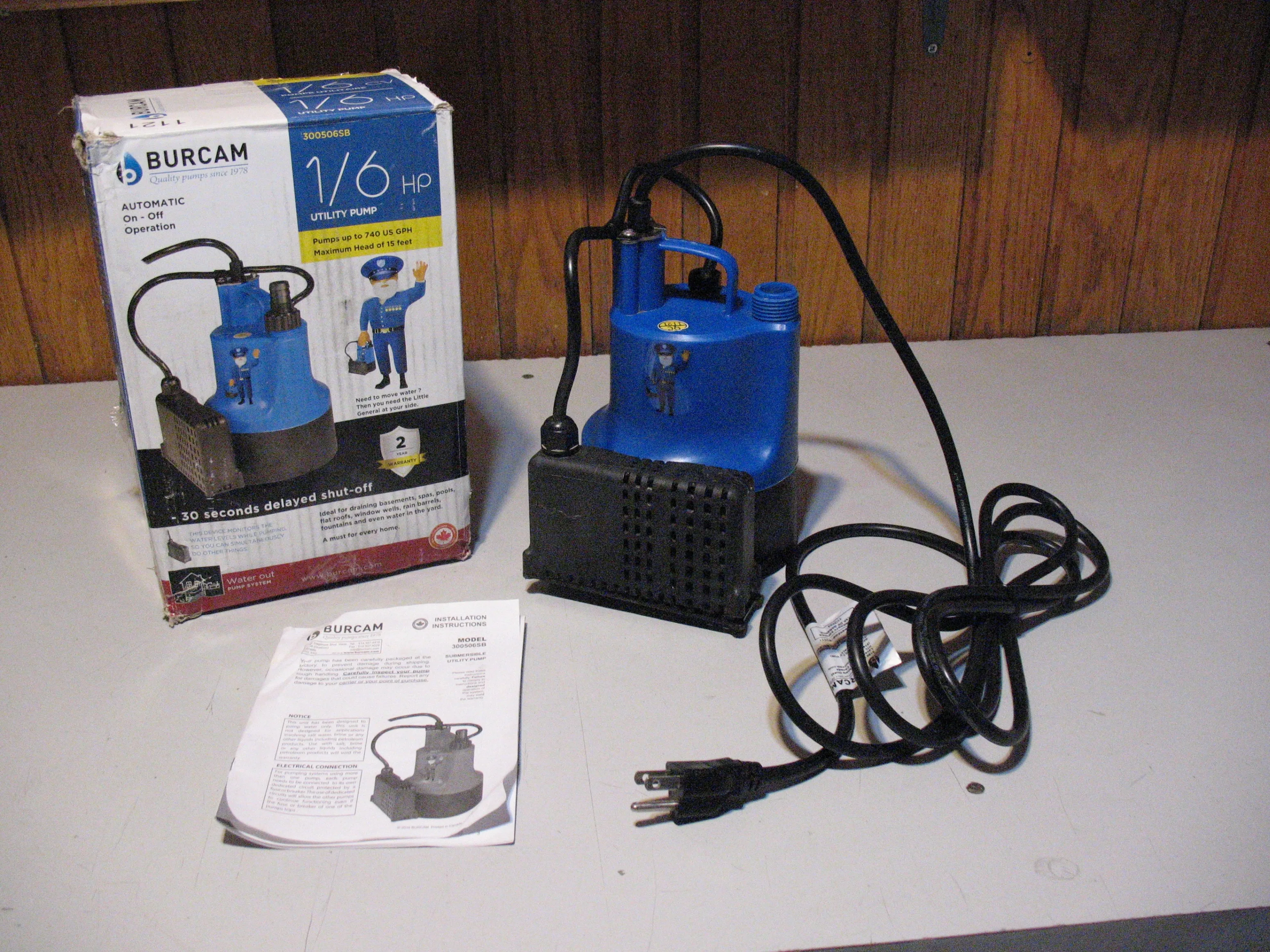 BURCAM 1/6HP Automatic Submersible Utility Pump thumbnail
