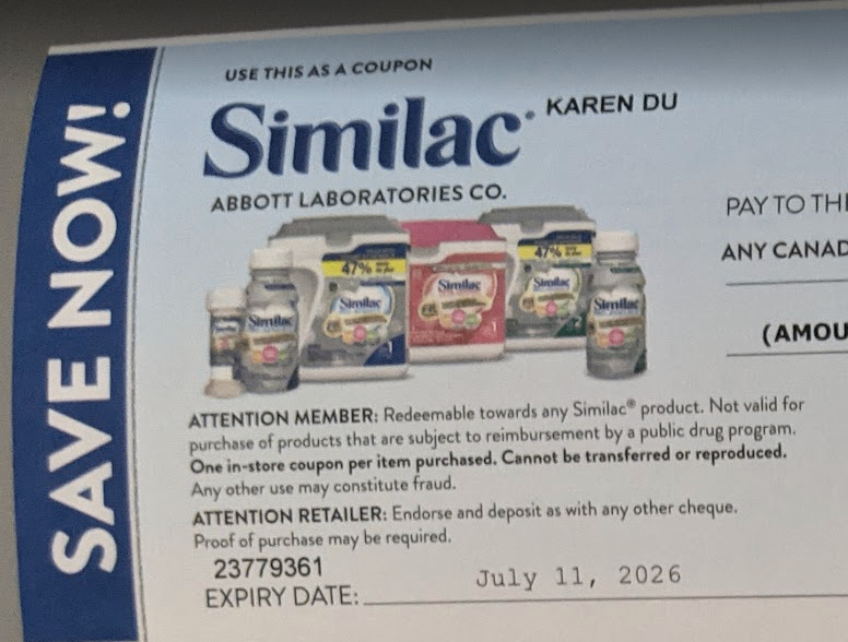 🇨🇦 Two Similac $5 Coupons (Expires: 2026 July)