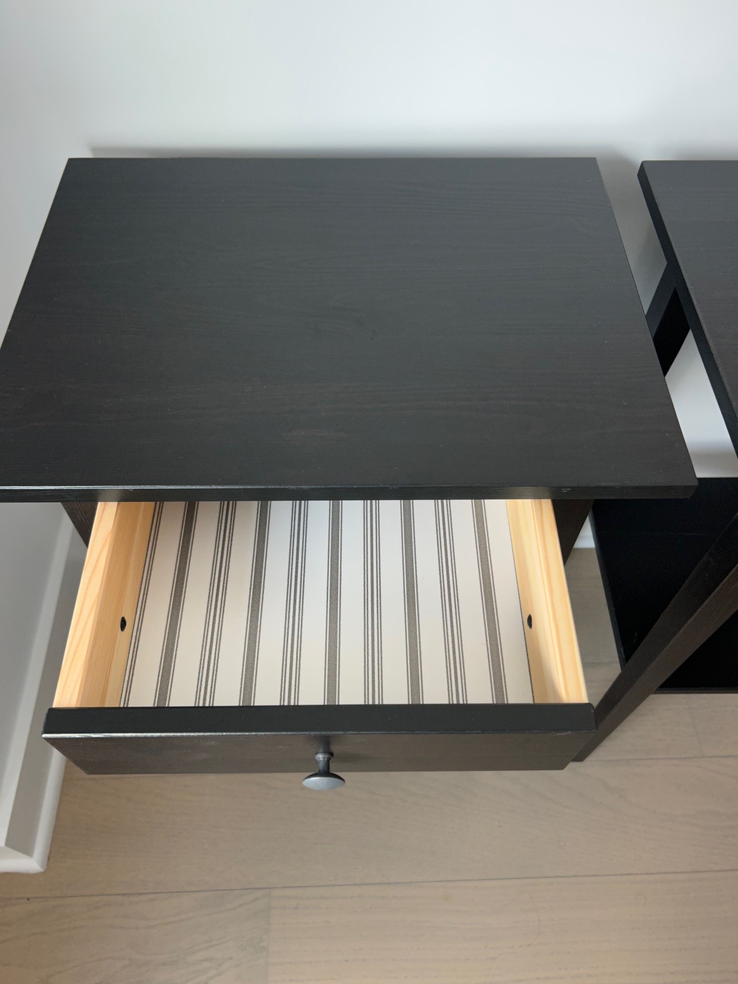 IKEA HEMNES Nightstand, black-brown, - photo 3