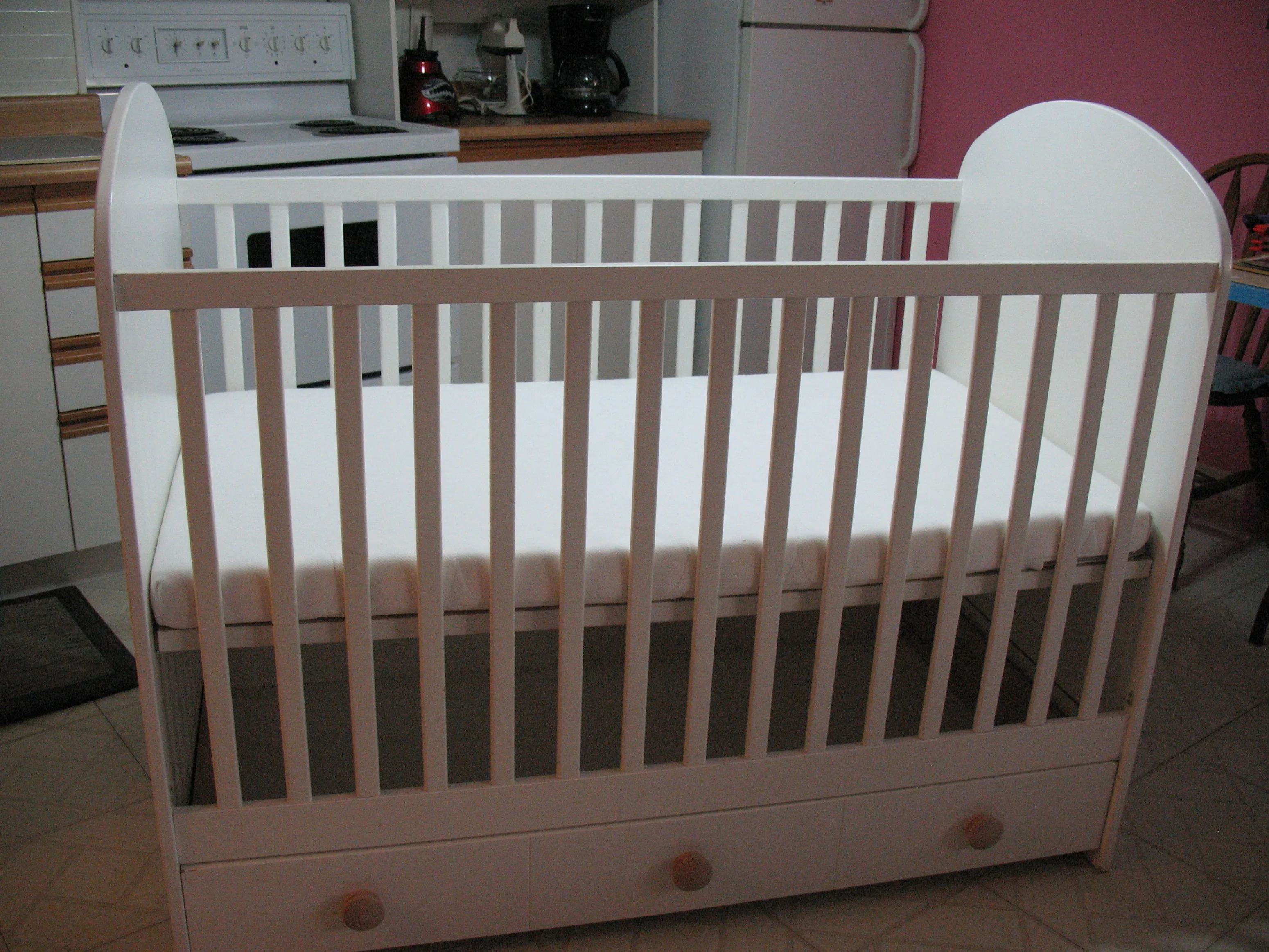 IKEA Baby Crib, (with mattress) LIKE NEW thumbnail