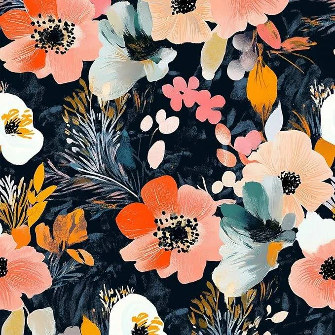 Boho Wild Floral Peel And Stick Wallpaper - 17.3"x78.7" thumbnail