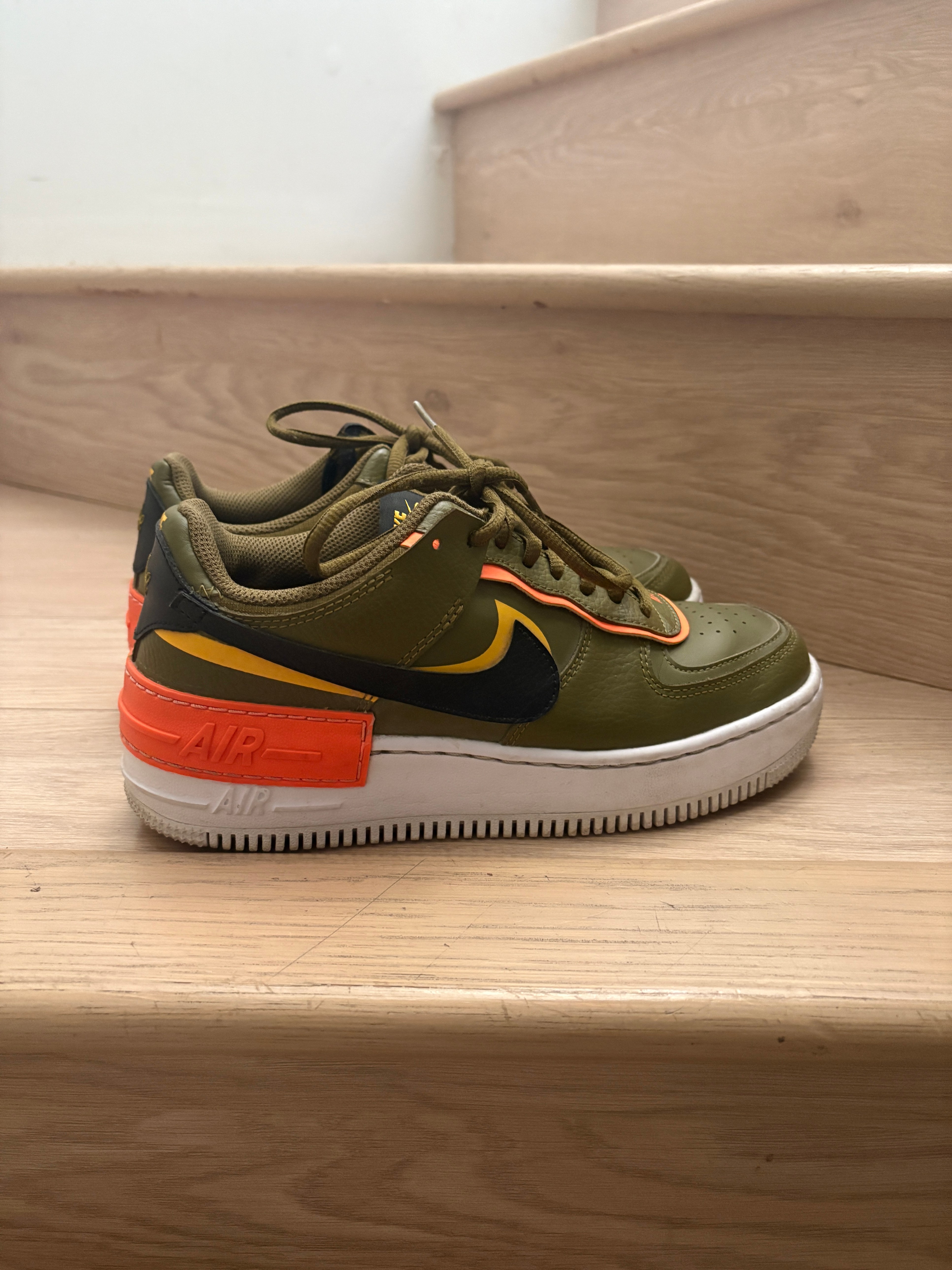 Women's Air Force 1 shadow Olive flak - size 7.5