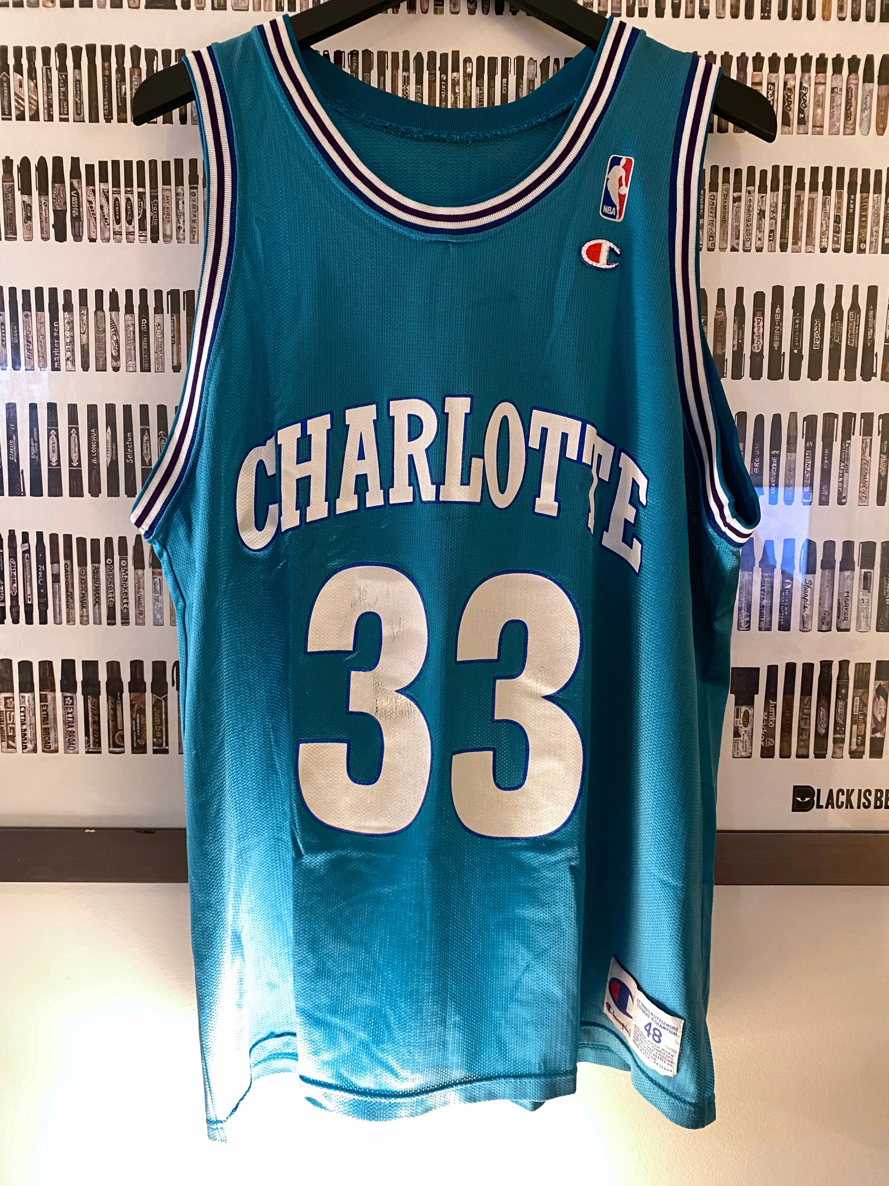 Champion - Charlotte Hornets Alonzo Mourning vintage jersey 1998 thumbnail