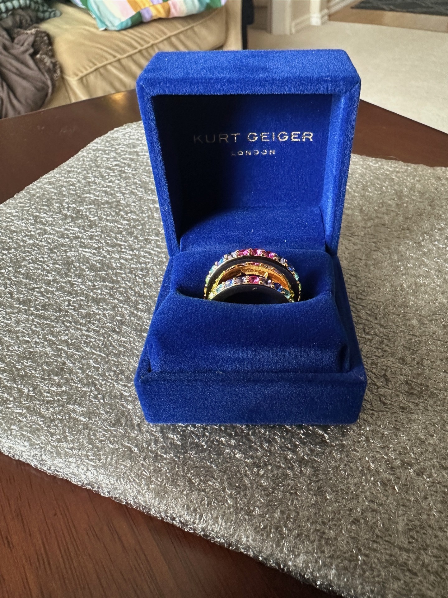 Kurt Geiger - Rainbow Triple Ring