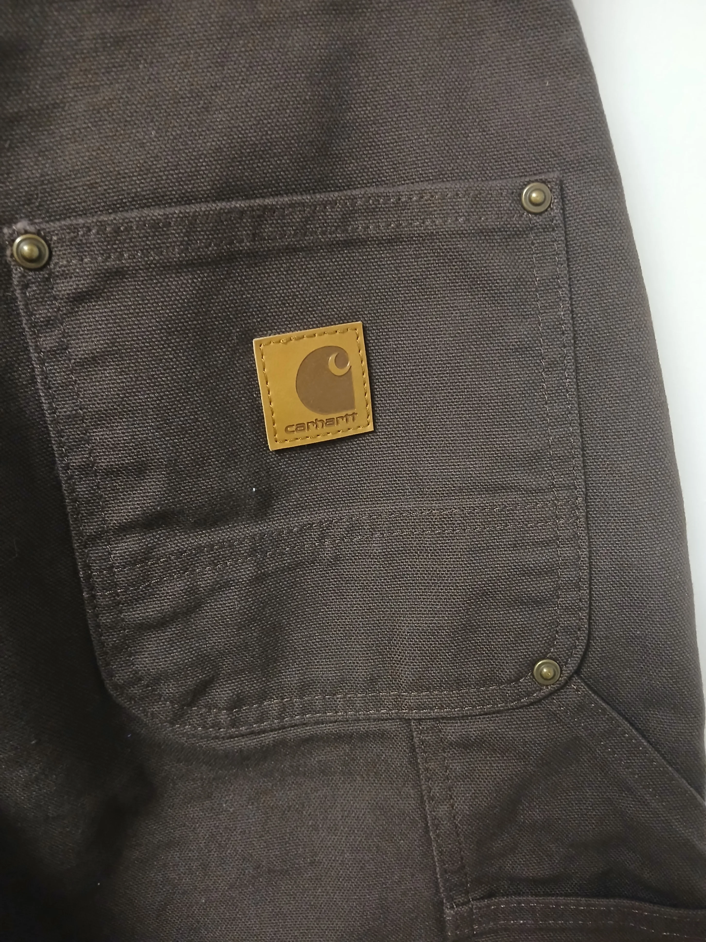 Carhartt Washed Duck Double Front Dungaree Jeans (B136-M) image indicator(5)