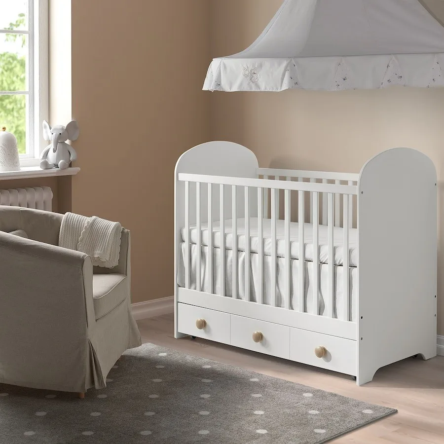 IKEA Baby Crib, (with mattress) LIKE NEW thumbnail