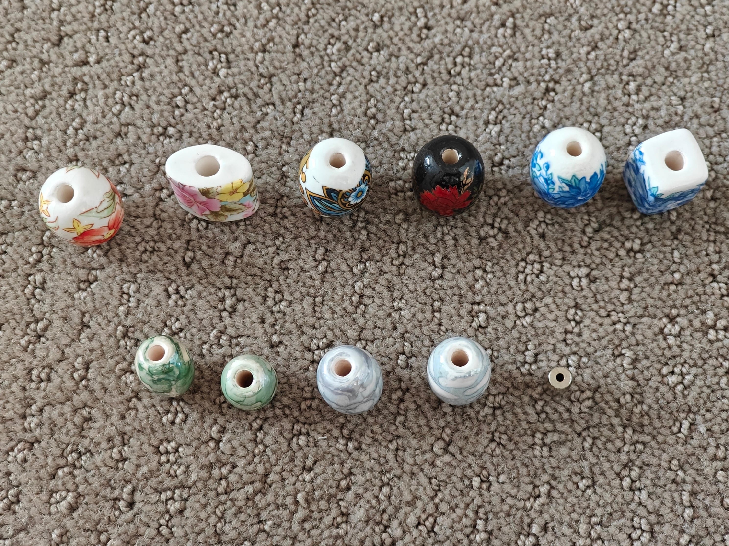 Various Artisan Glass Beads - Set of 10 - Jewelry Making - photo 4