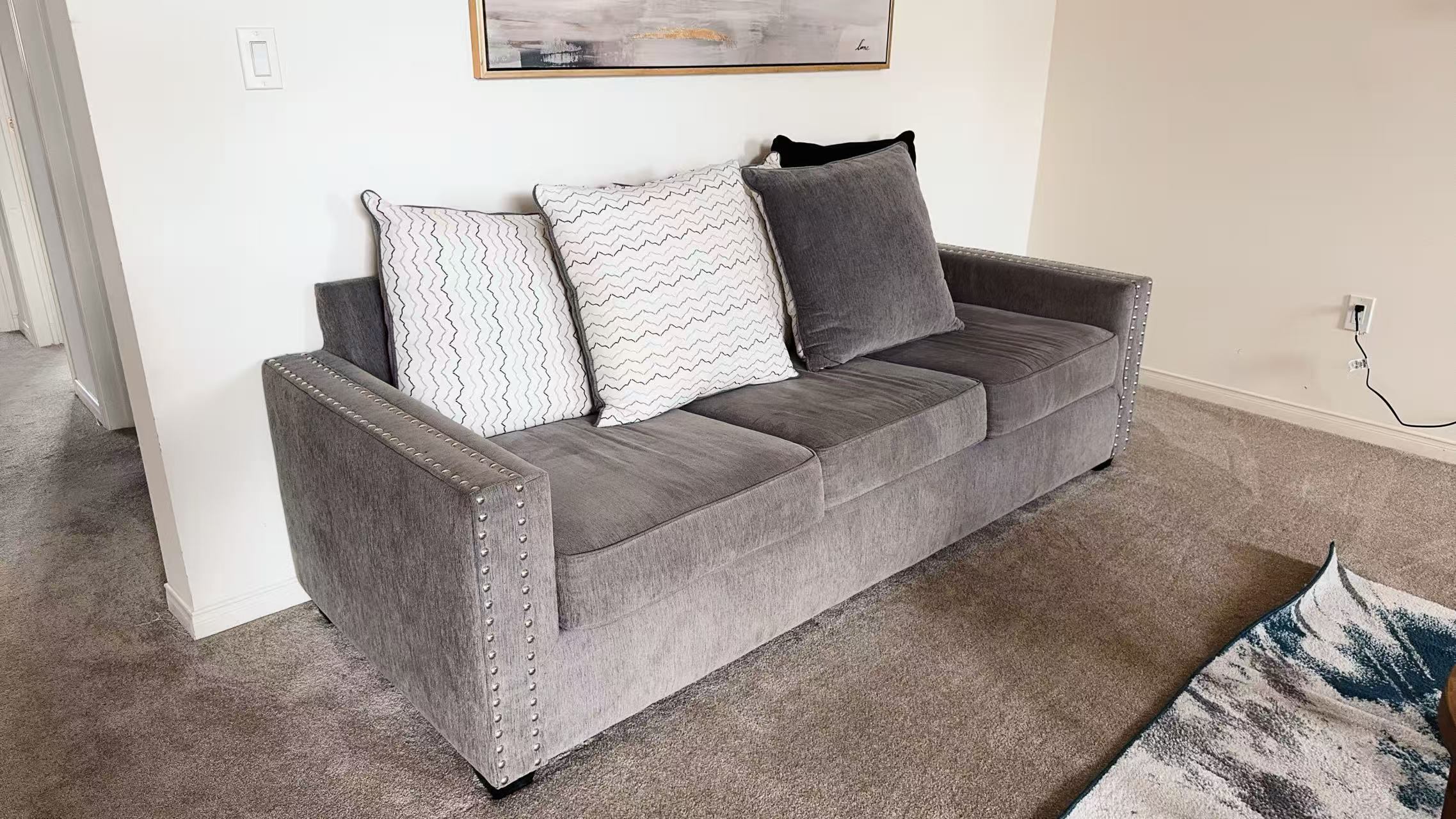 Grey Sofa Set with 7+ Cushions - photo 4