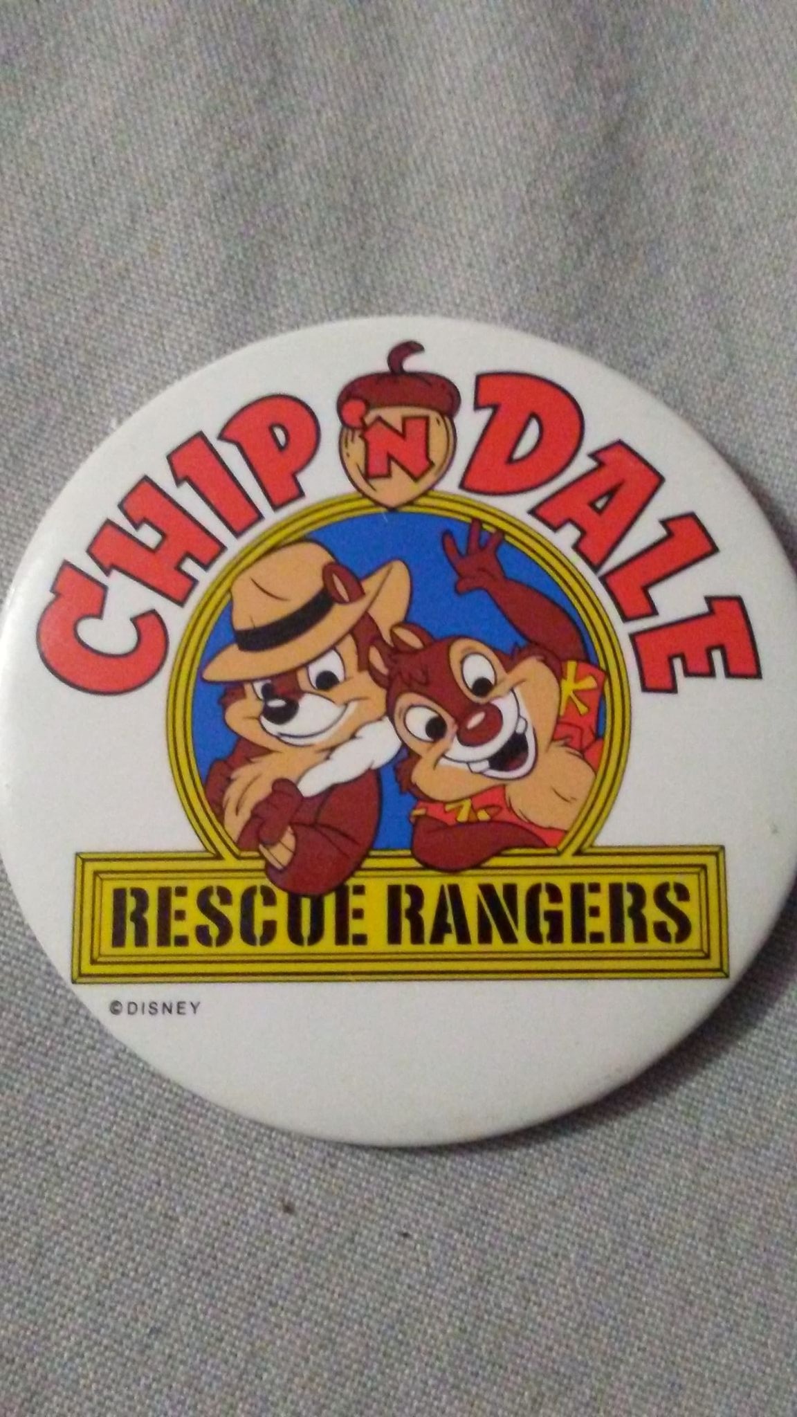 Vintage Disney Chip 'N Dale Rescue Rangers 90s TV Show Round