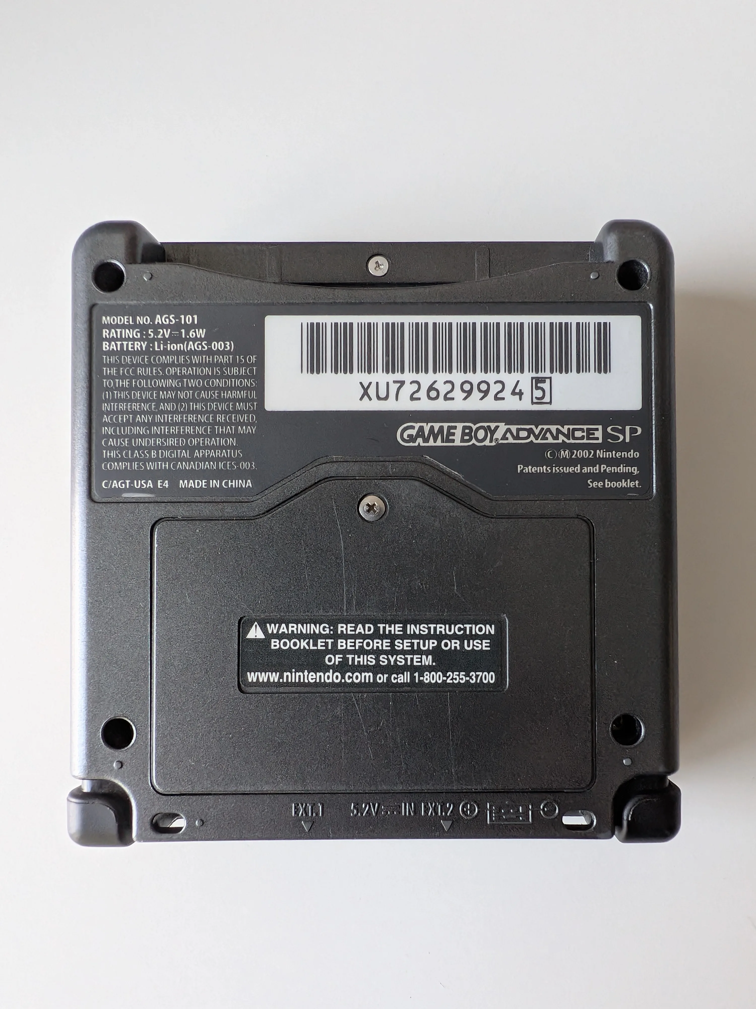 Graphite Gameboy Advance SP [AGS-101] CIB image indicator(8)