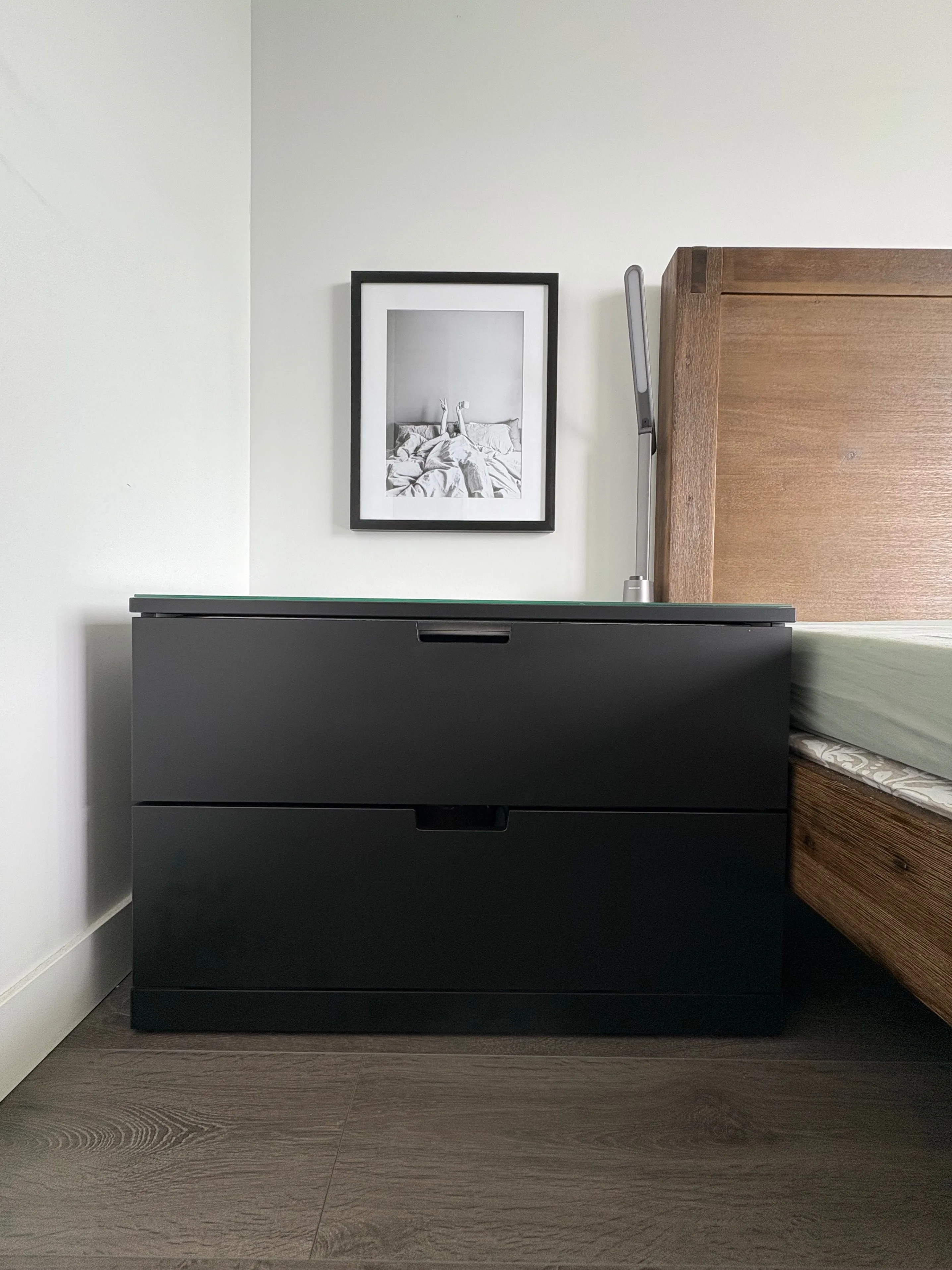 IKEA NORDLI 2-Drawer Chest with Glass Top thumbnail
