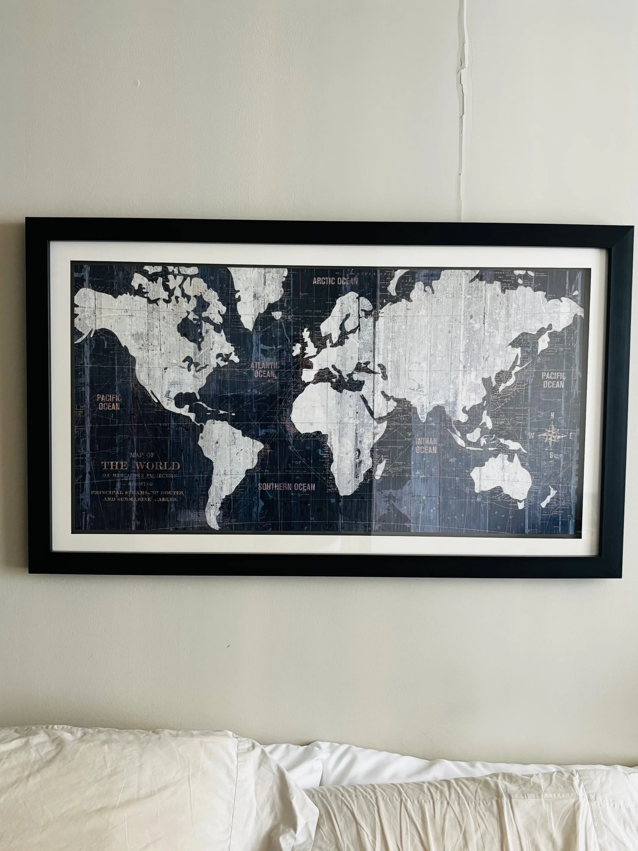 Large Framed Map Picture thumbnail