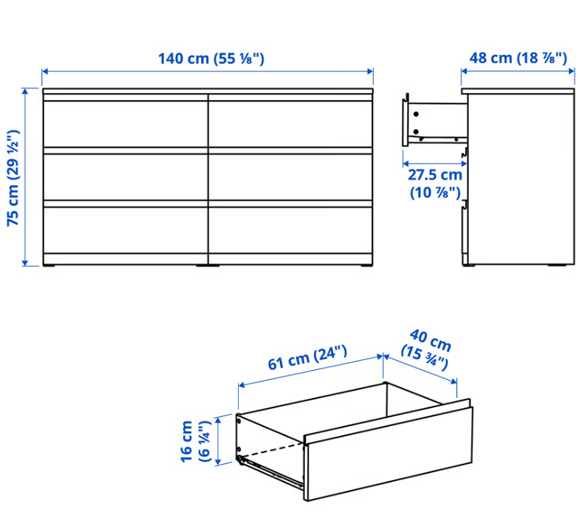IKEA STORKLINTA 6-drawer dresser - photo 4